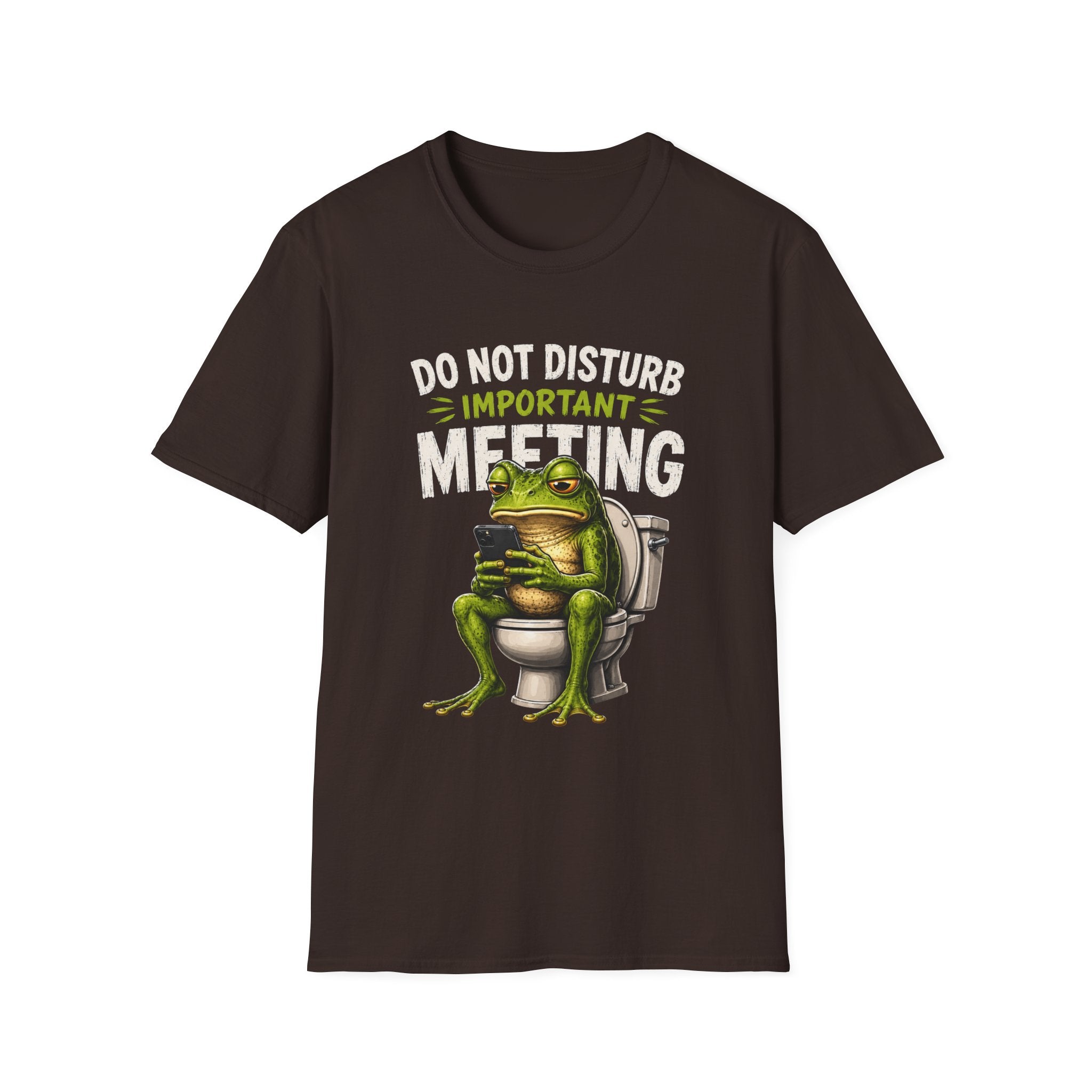 T-Shirt — Do Not Disturb Important Meeting (Funny Frog on Toilet)
