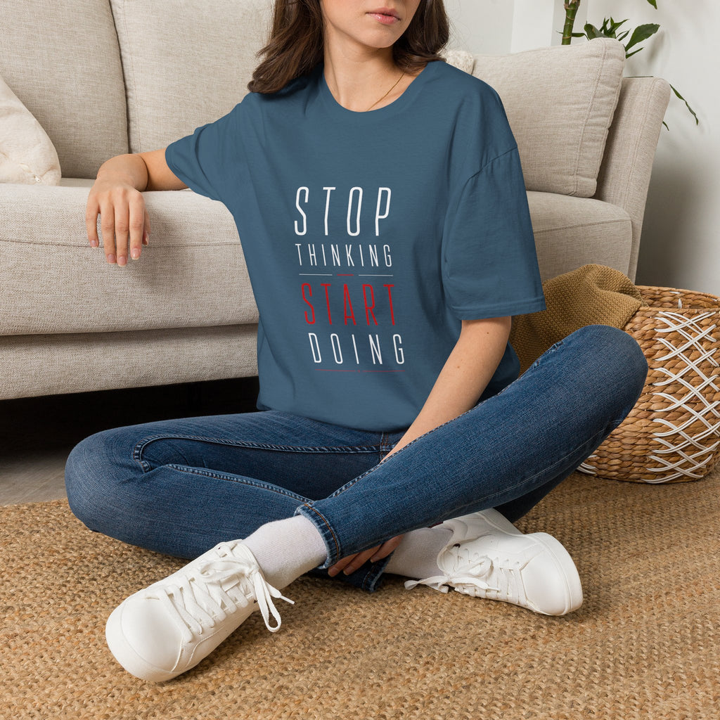 Stop Thinking Start Doing – Minimalist Motivational T-Shirt