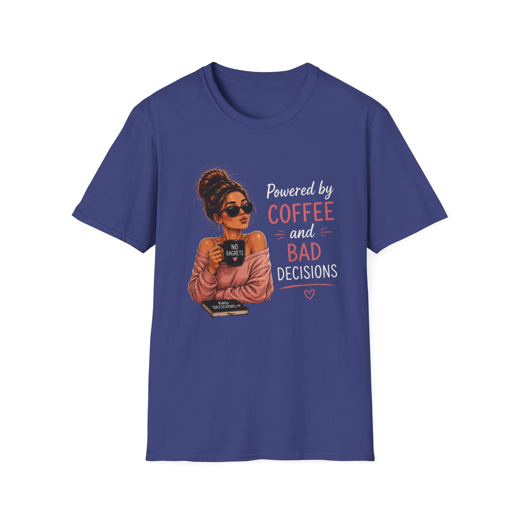 Powered by Coffee and Bad Decisions – Funny Coffee Lover Women's Design