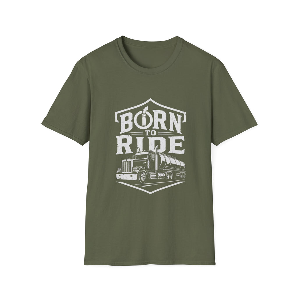 Born to Ride Trucker Graphic Tee — Born to Ride Semi Truck Shirt