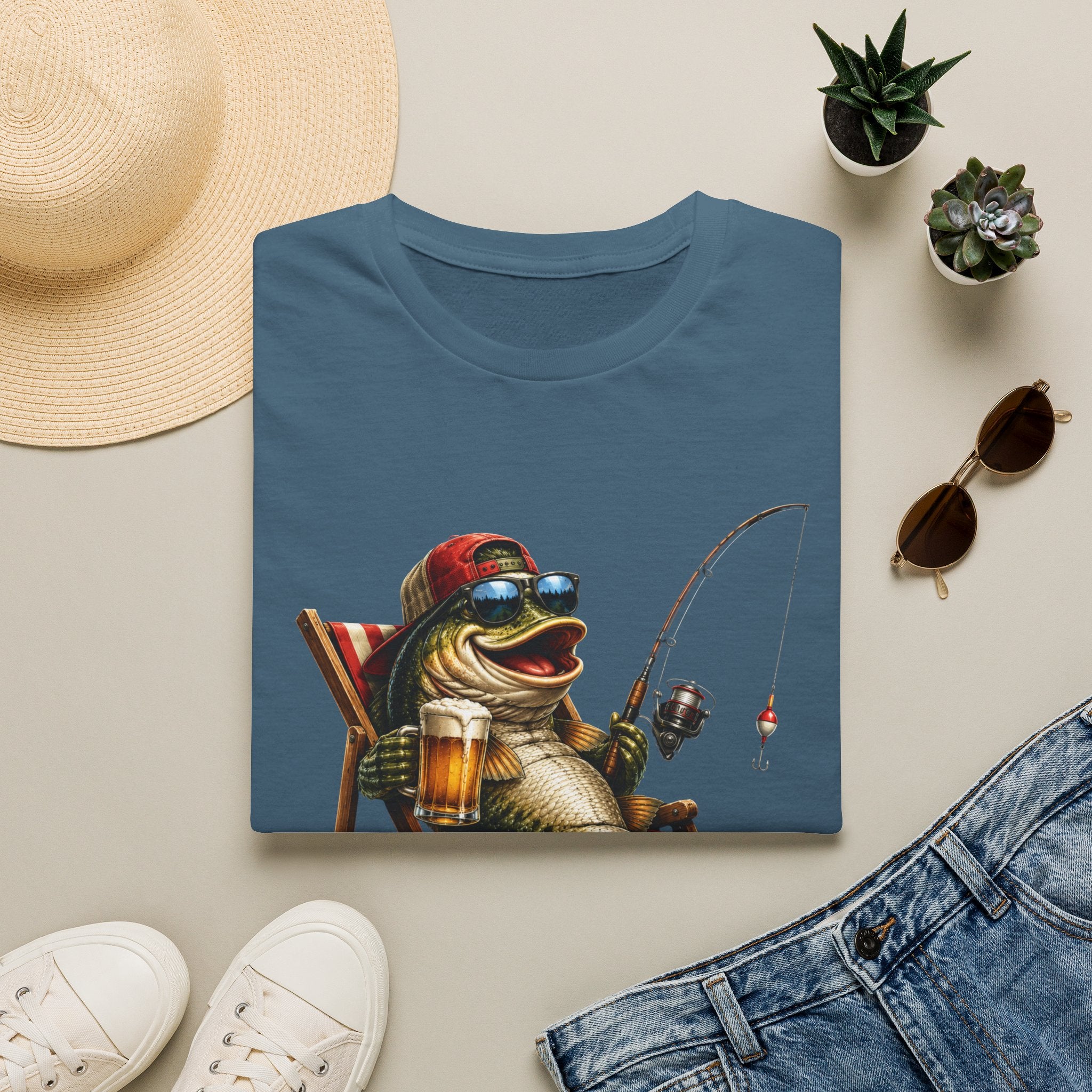 Fishing Frog T‑Shirt — "Plans for the Weekend?" Relaxed Weekend Fishing Tee