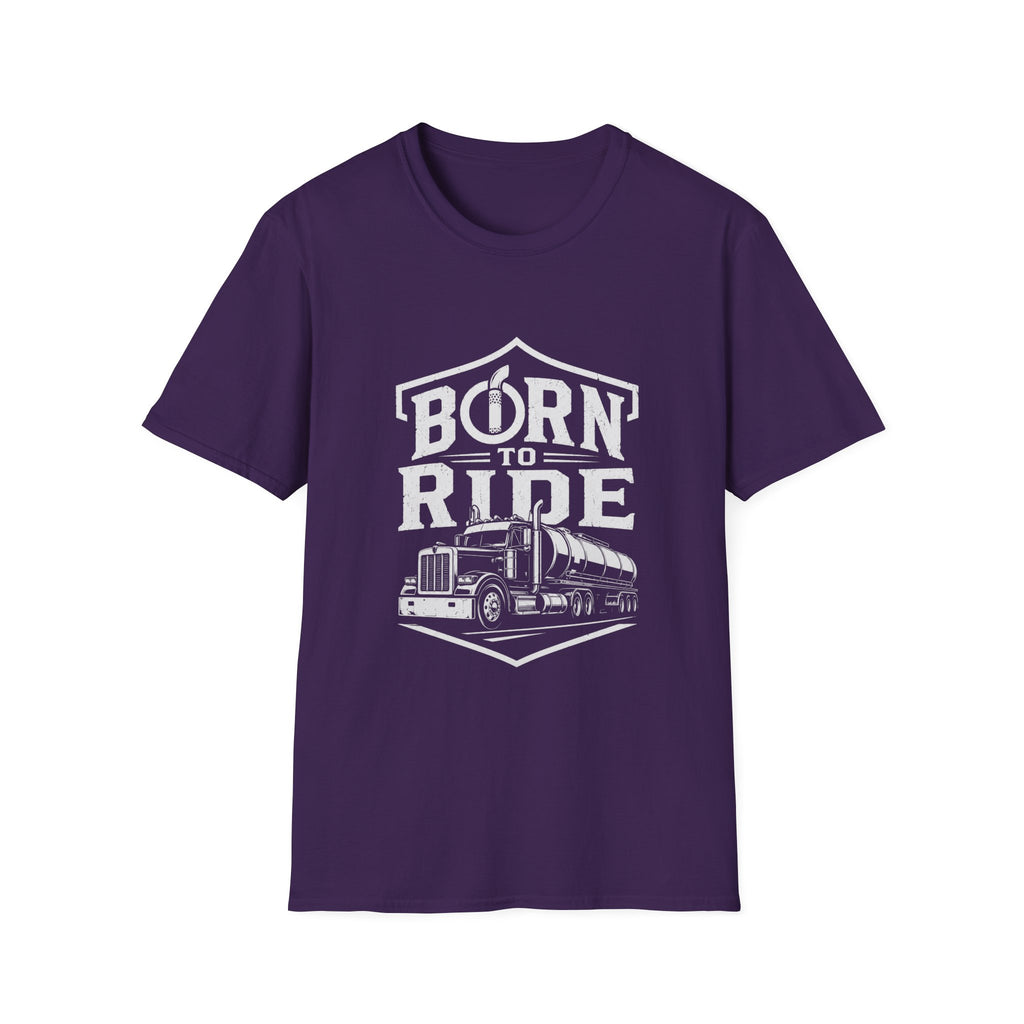 Born to Ride Trucker Graphic Tee — Born to Ride Semi Truck Shirt