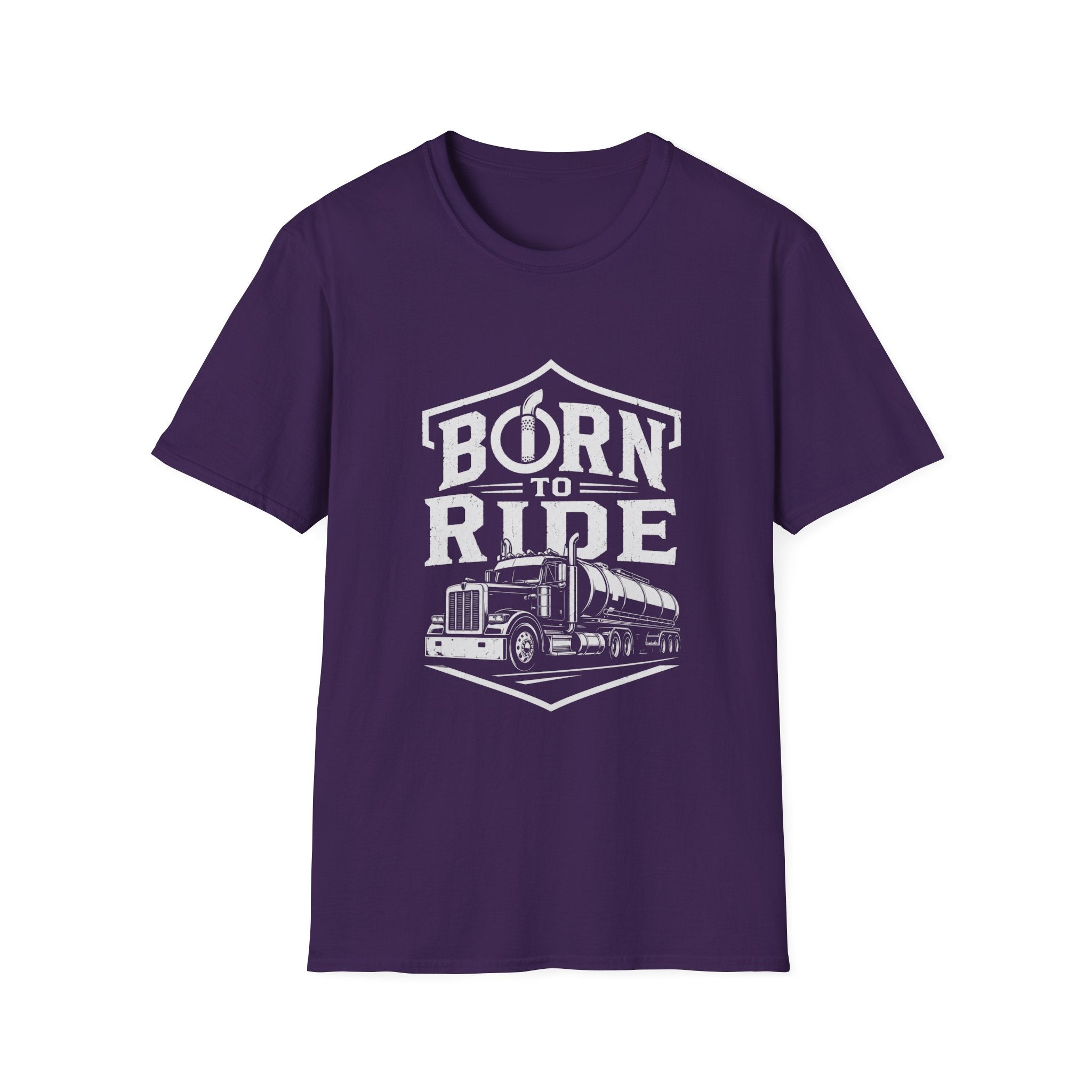 Born to Ride Trucker Graphic Tee — Born to Ride Semi Truck Shirt