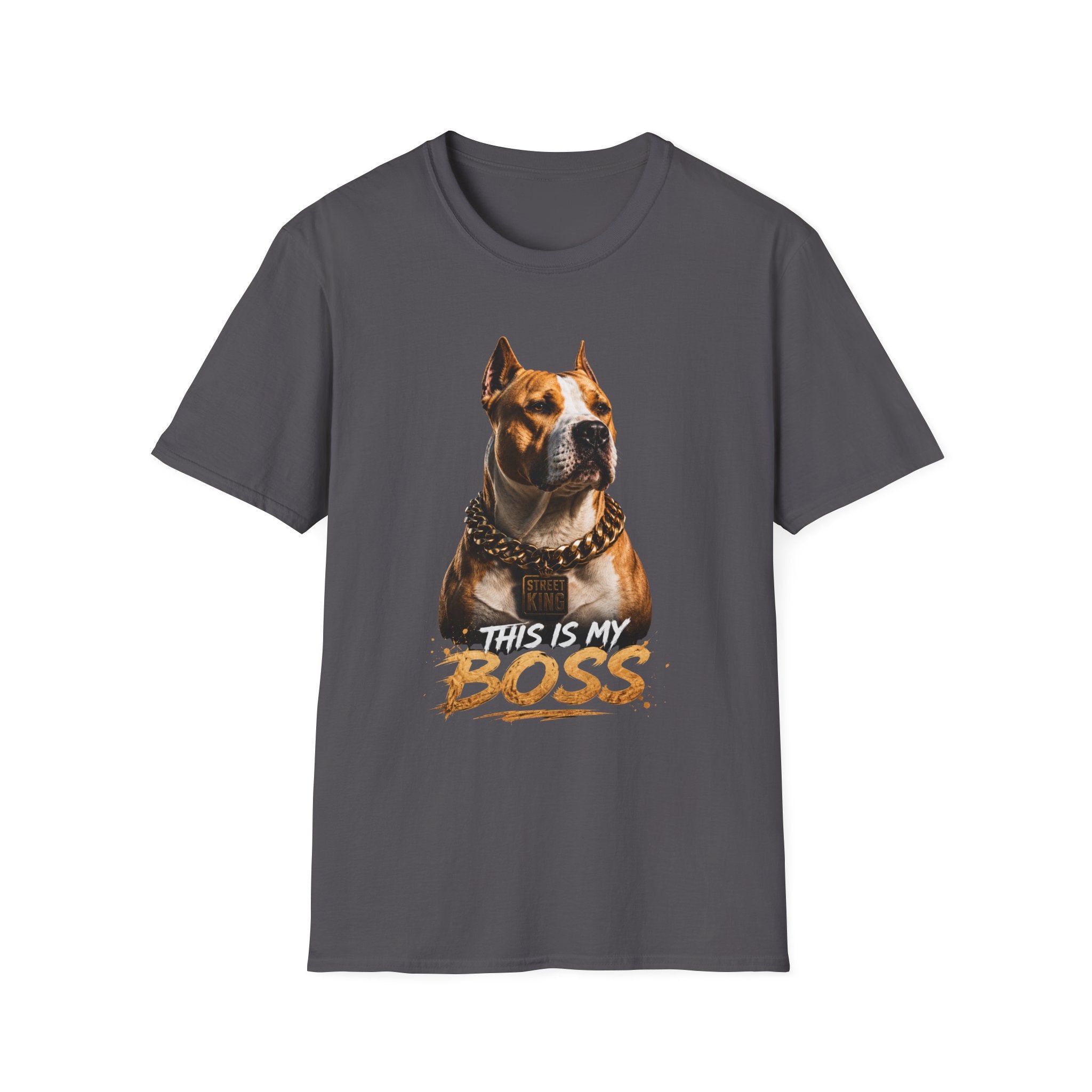 Pitbull 'This Is My Boss' T-Shirt – Strong Dog Attitude - my lover dog  - Street Style Graphic Design