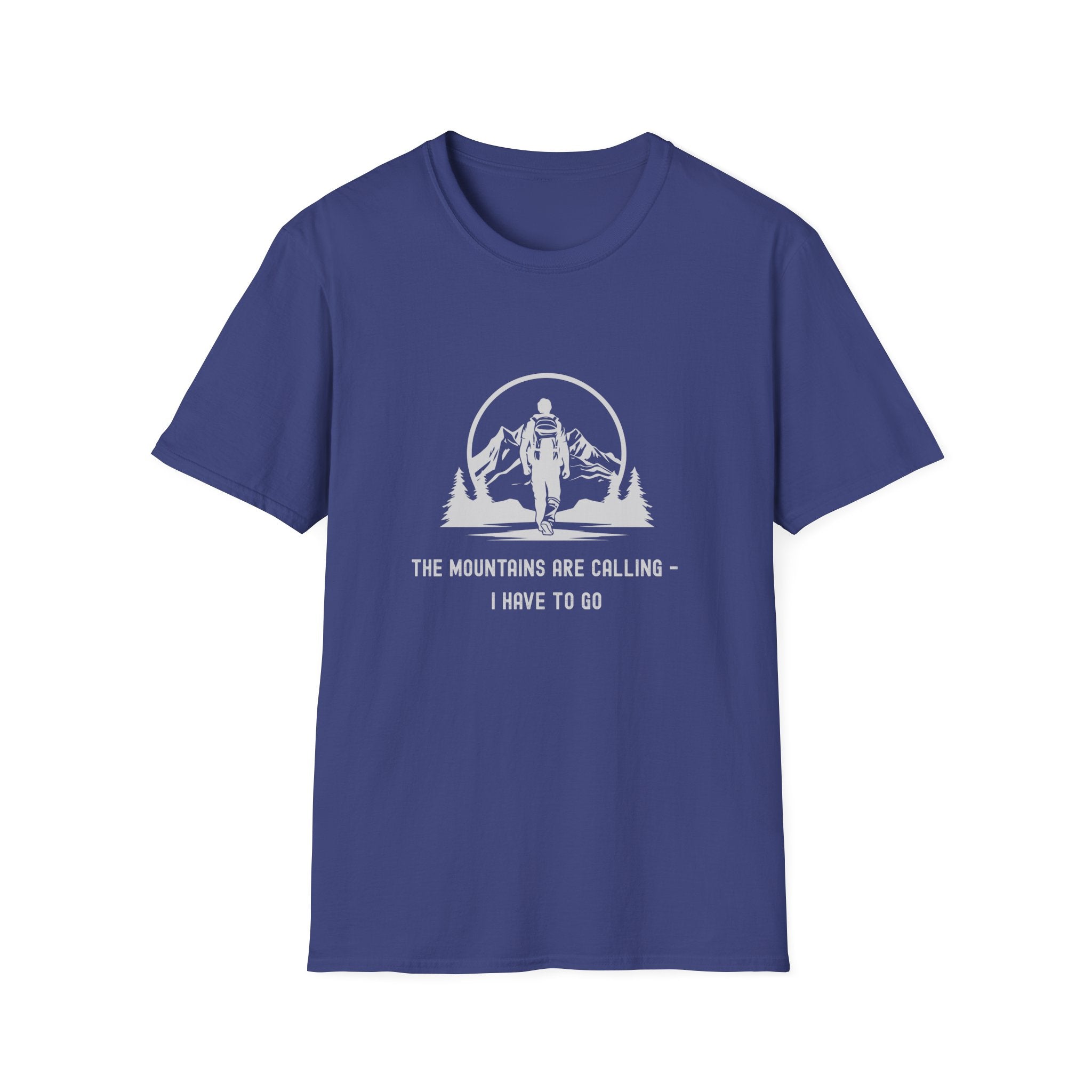 Astronaut Hiking T-Shirt — “The Mountains Are Calling” Adventure Tee