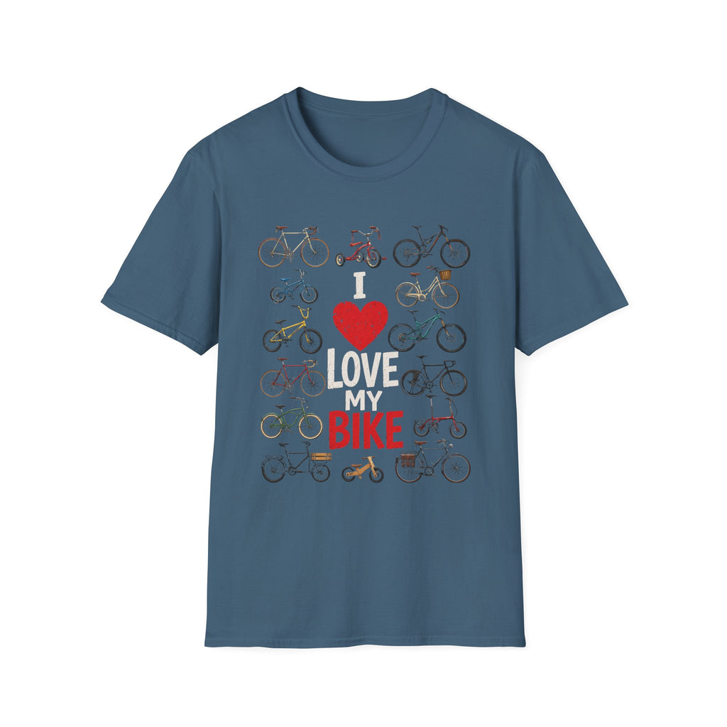 I Love My Bike Vintage Bicycle Lover Cycling Design  — Cute Bicycle Lover Graphic Tee