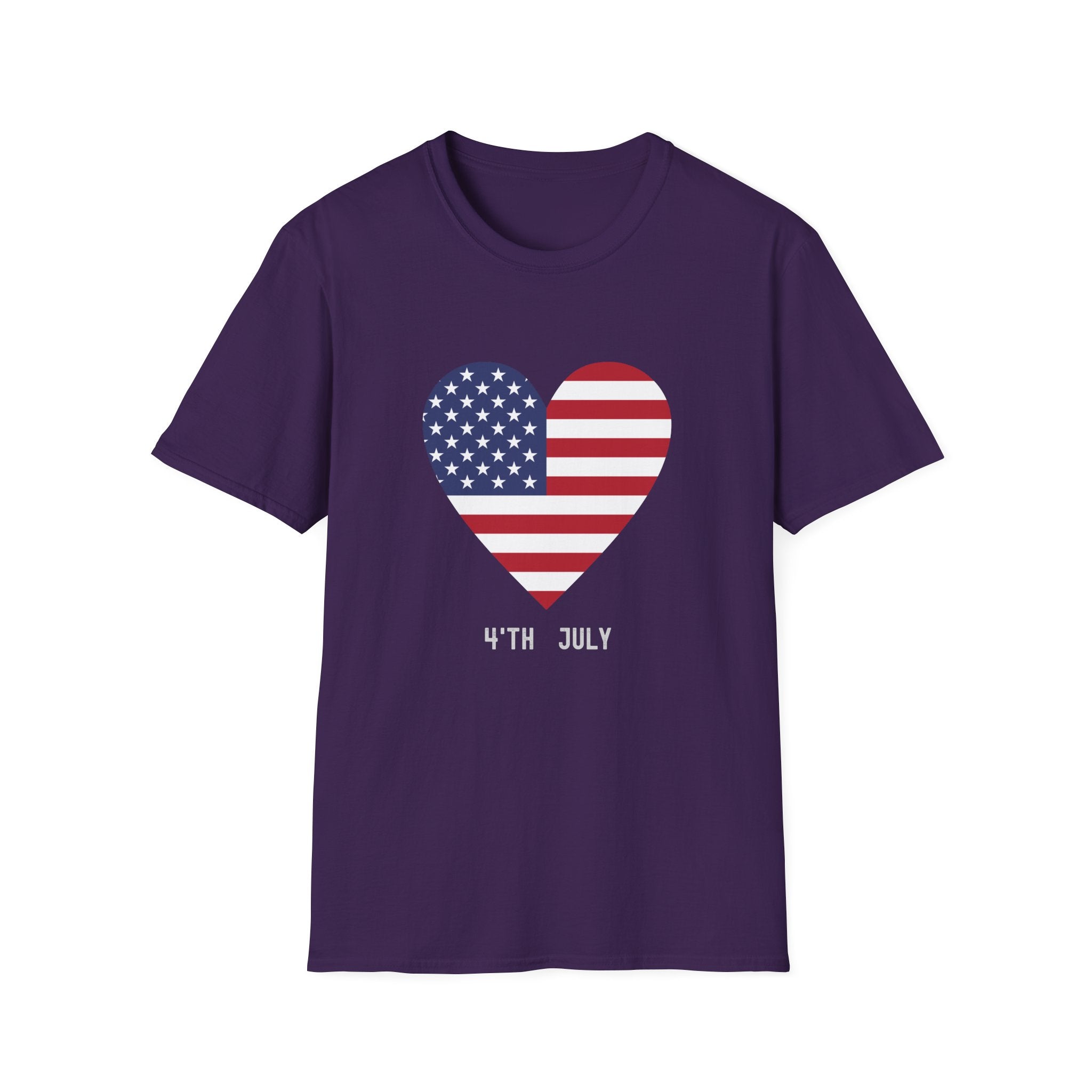 American Flag Heart T-Shirt — 4th of July Patriotic Tee