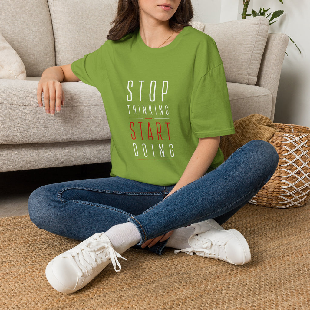 Stop Thinking Start Doing – Minimalist Motivational T-Shirt