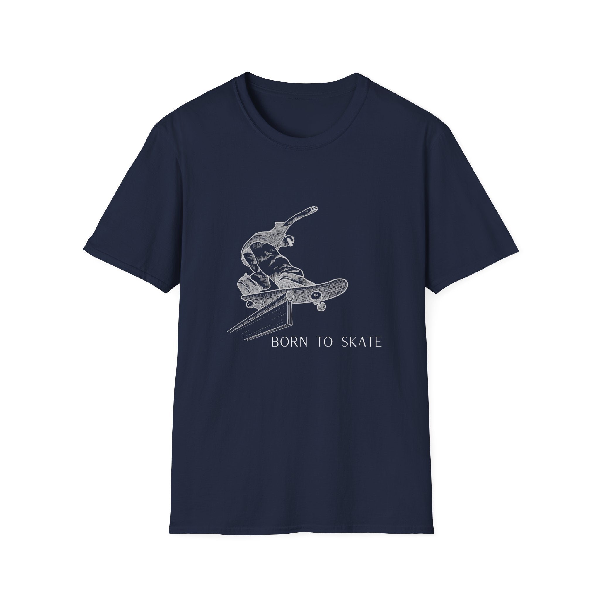Skateboarder Graphic T-Shirt — "Born to Skate" Retro Skate Tee