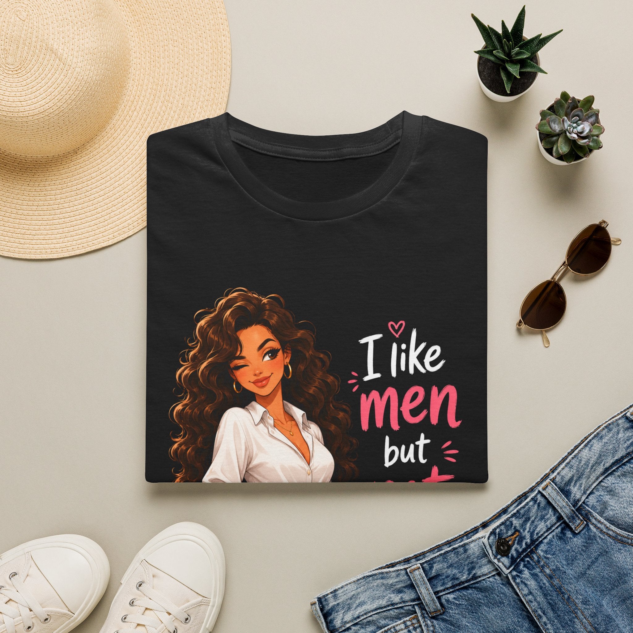 T-Shirt — "I Like Men But Not Forever" Flirty Feminine Graphic Tee