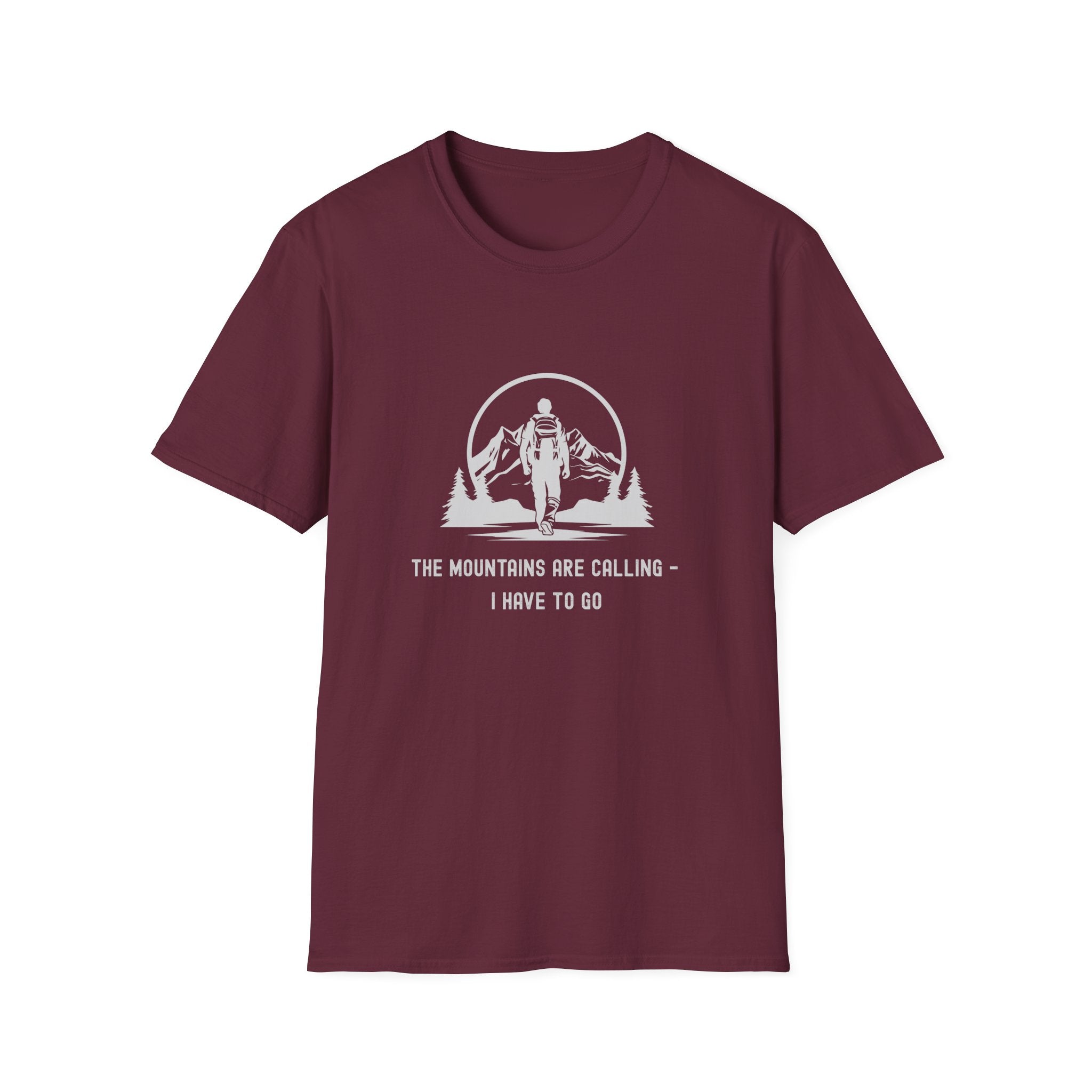 Astronaut Hiking T-Shirt — “The Mountains Are Calling” Adventure Tee