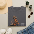 Coffee Vibes T-Shirt — “A Good Day Begins” Retro Chic Coffee Shirt -Stylish Coffee Lover Woman Design