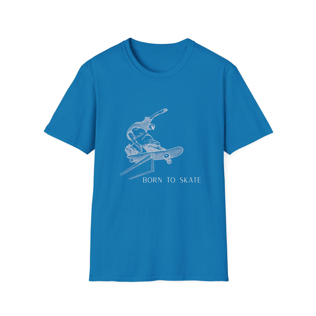 Skateboarder Graphic T-Shirt — "Born to Skate" Retro Skate Tee