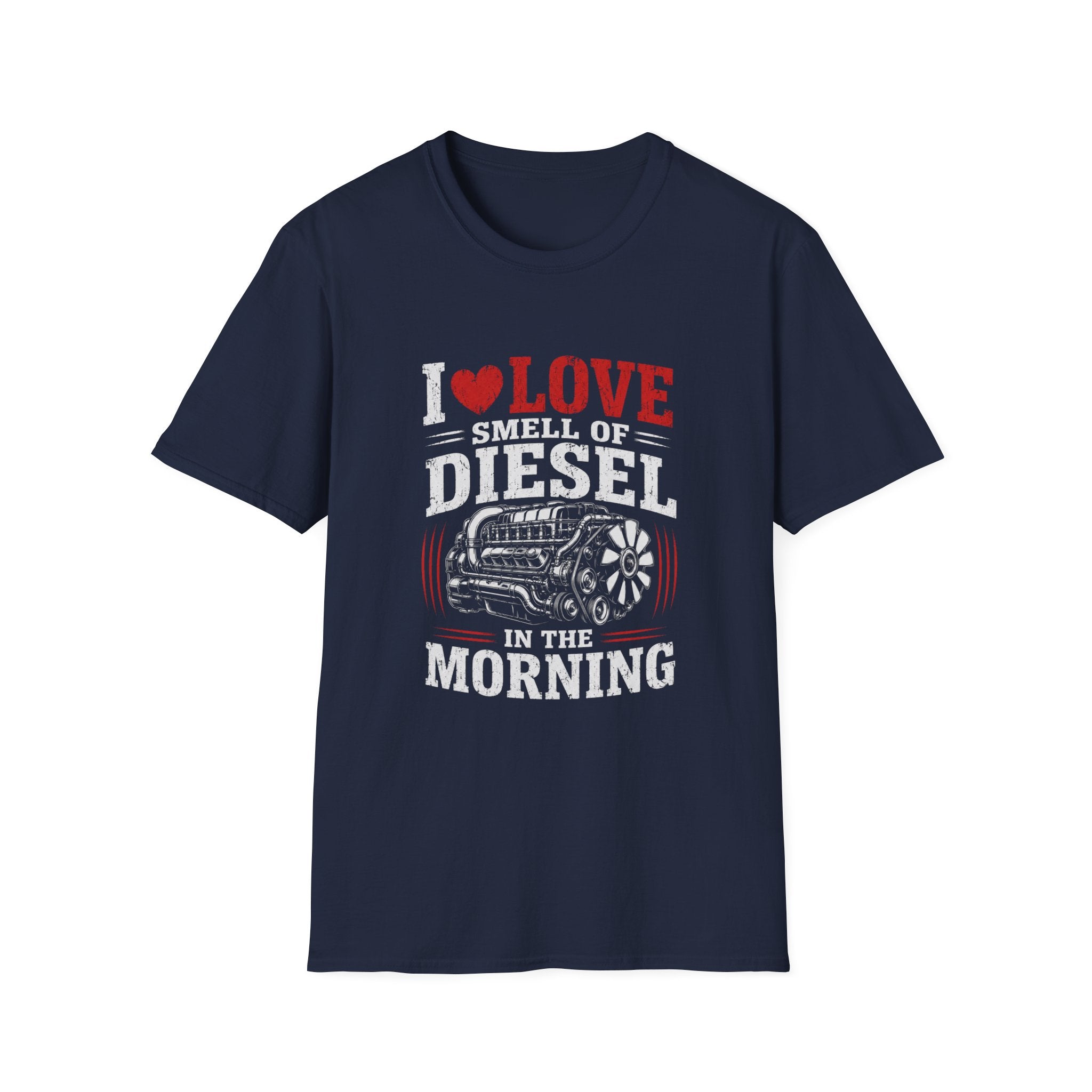 I Love The Smell Of Diesel T-Shirt — Vintage Truck Engine Tee - Diesel Truck Enthusiast Design