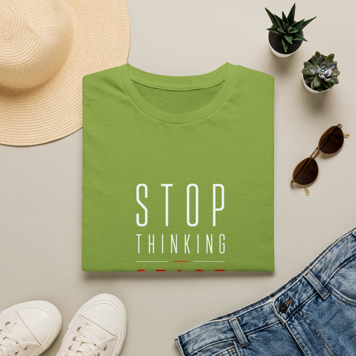 Stop Thinking Start Doing – Minimalist Motivational T-Shirt
