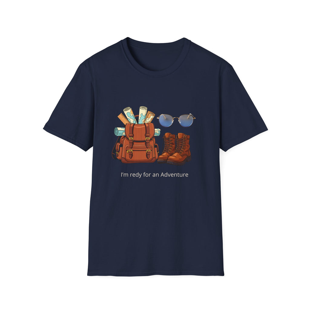 Adventure Gear T‑Shirt — "I'm Ready for an Adventure" Travel Backpack Design