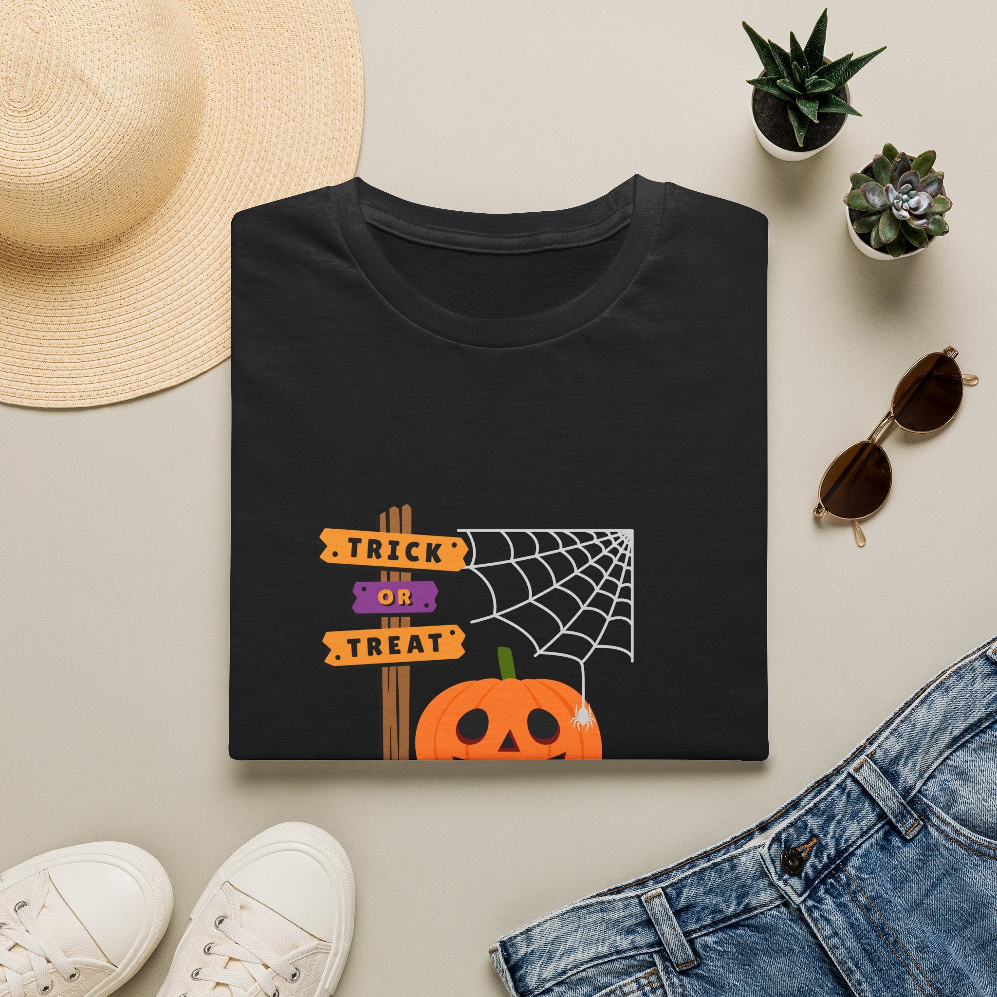 Halloween Pumpkin Tee — "Trick or Treat" Jack-O'-Lantern T-Shirt