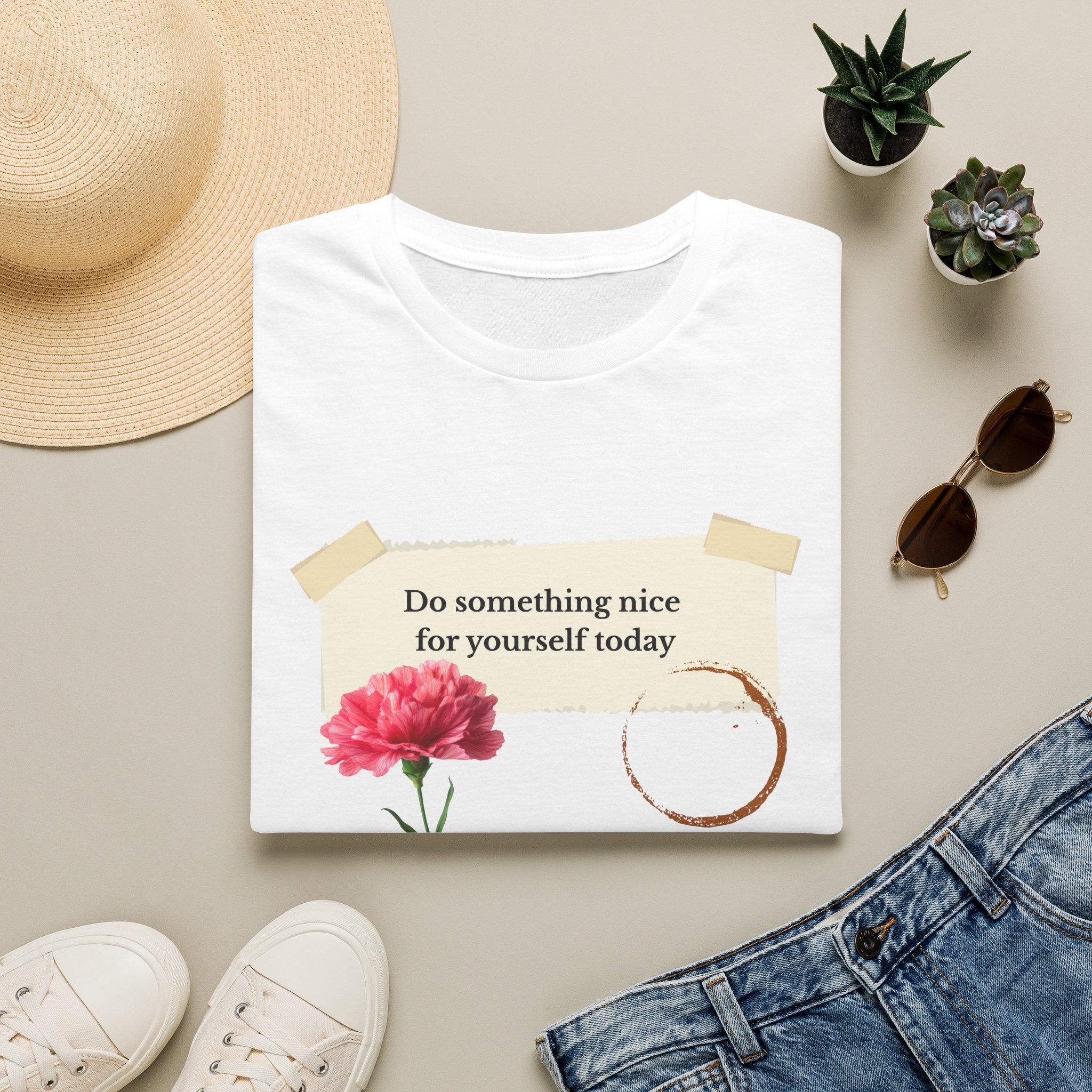 Do Something Nice For Yourself Today T-Shirt — Self Care Floral Graphic Tee