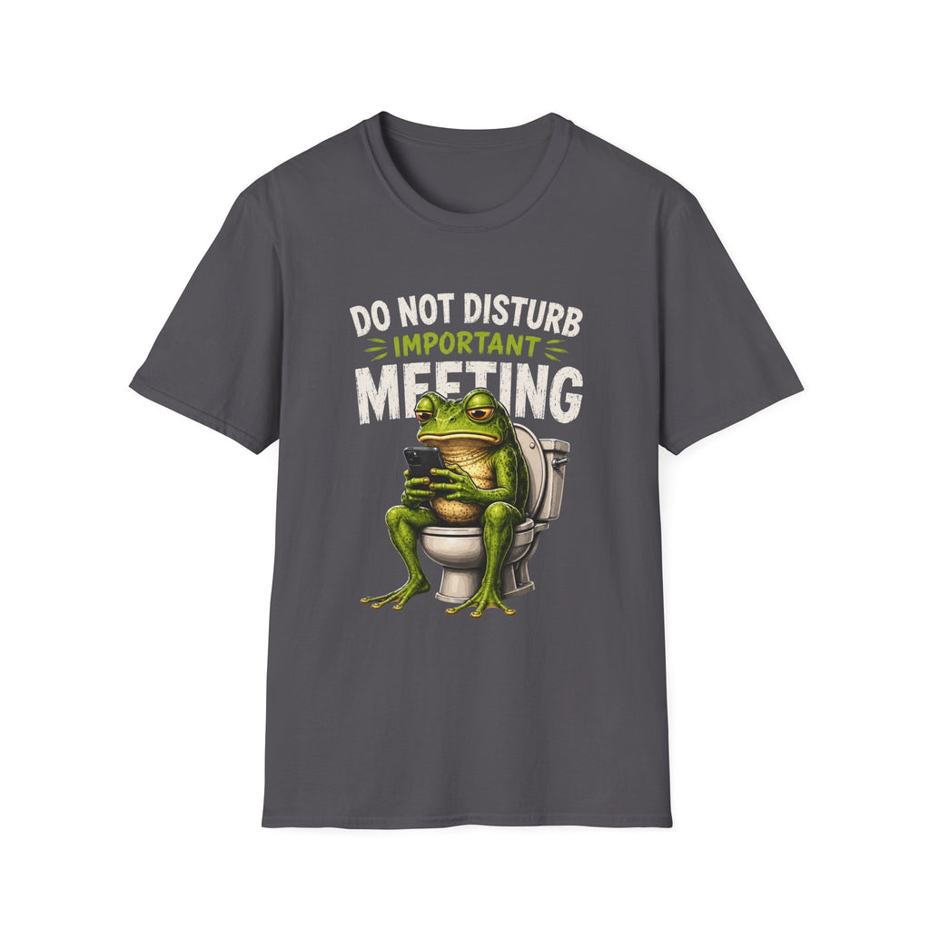 T-Shirt — Do Not Disturb Important Meeting (Funny Frog on Toilet)