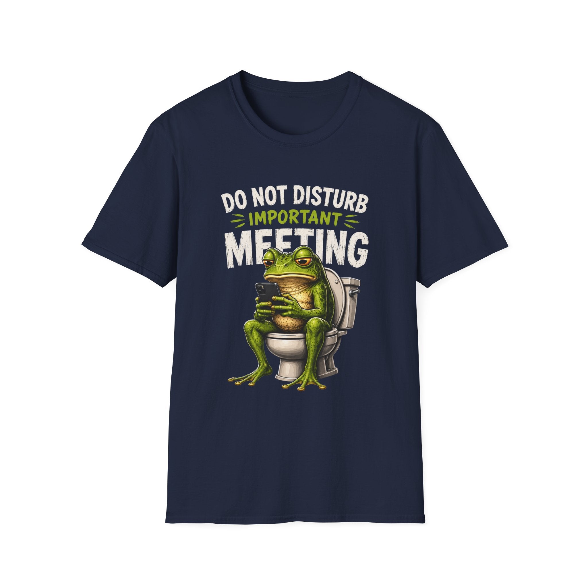T-Shirt — Do Not Disturb Important Meeting (Funny Frog on Toilet)