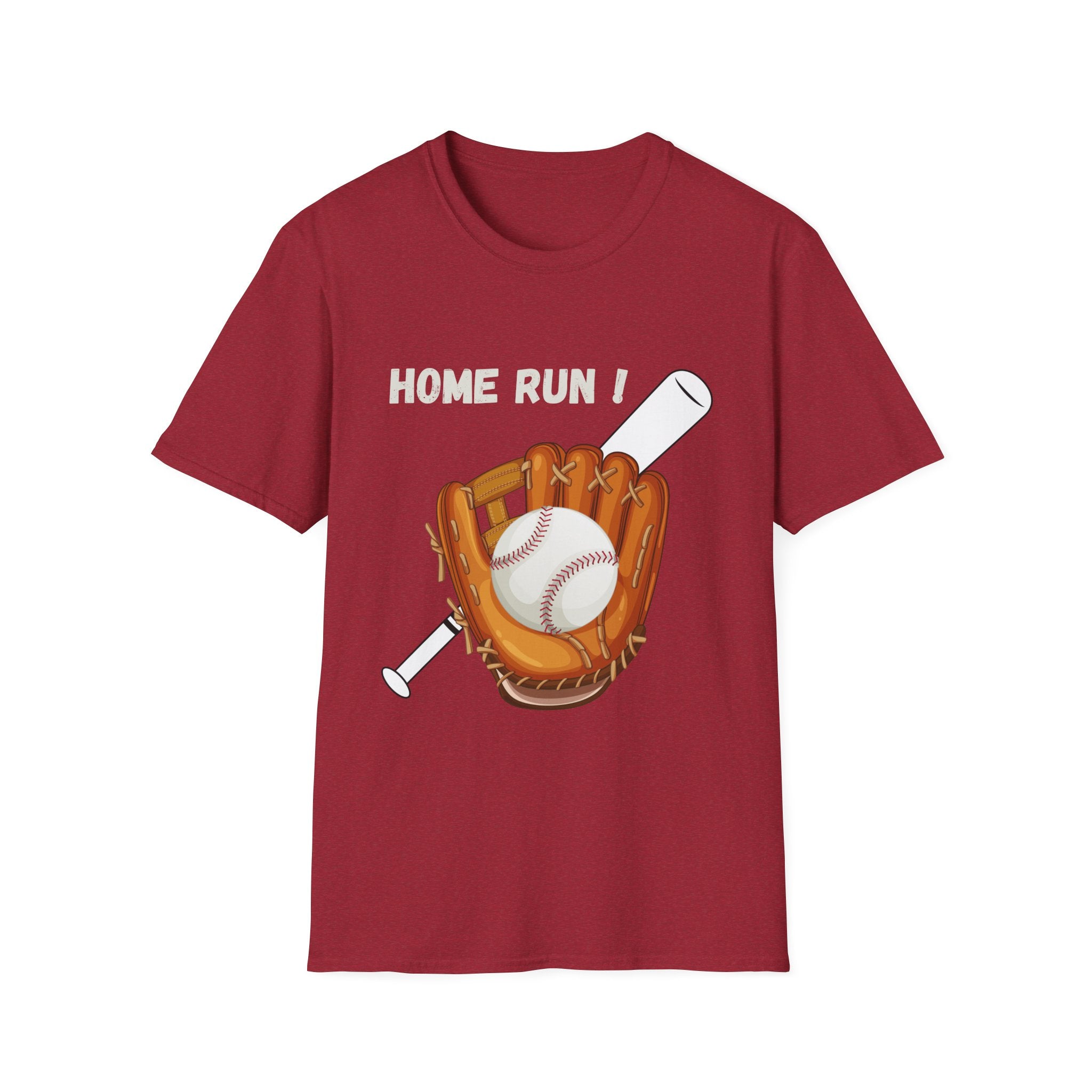 Baseball Home Run T-Shirt — Glove, Ball & Bat Graphic Tee - Bat Ball and Glove Sports Graphic