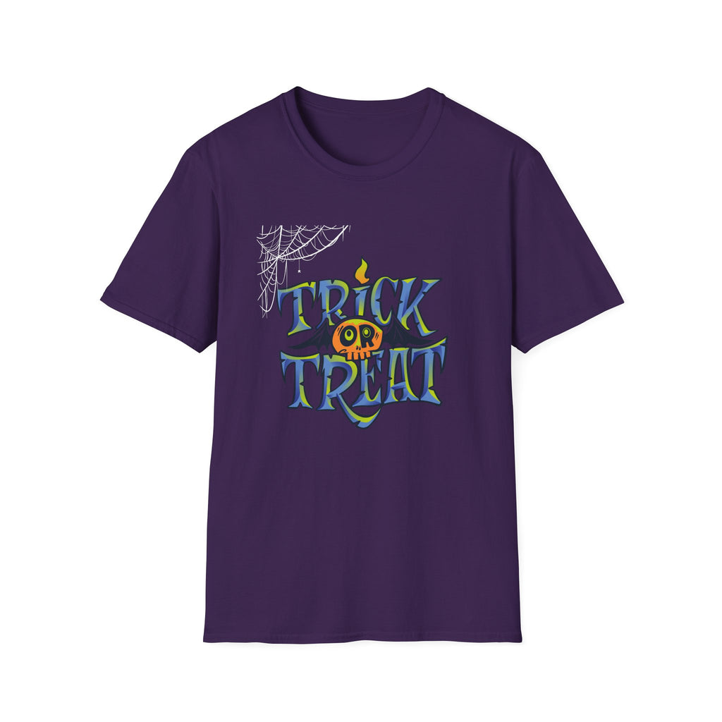 Trick or Treat Halloween Tee — Spooky Candy Pumpkin Graphic T-Shirt - | Funny Spooky Trick or Treat Pumpkin Halloween Tee