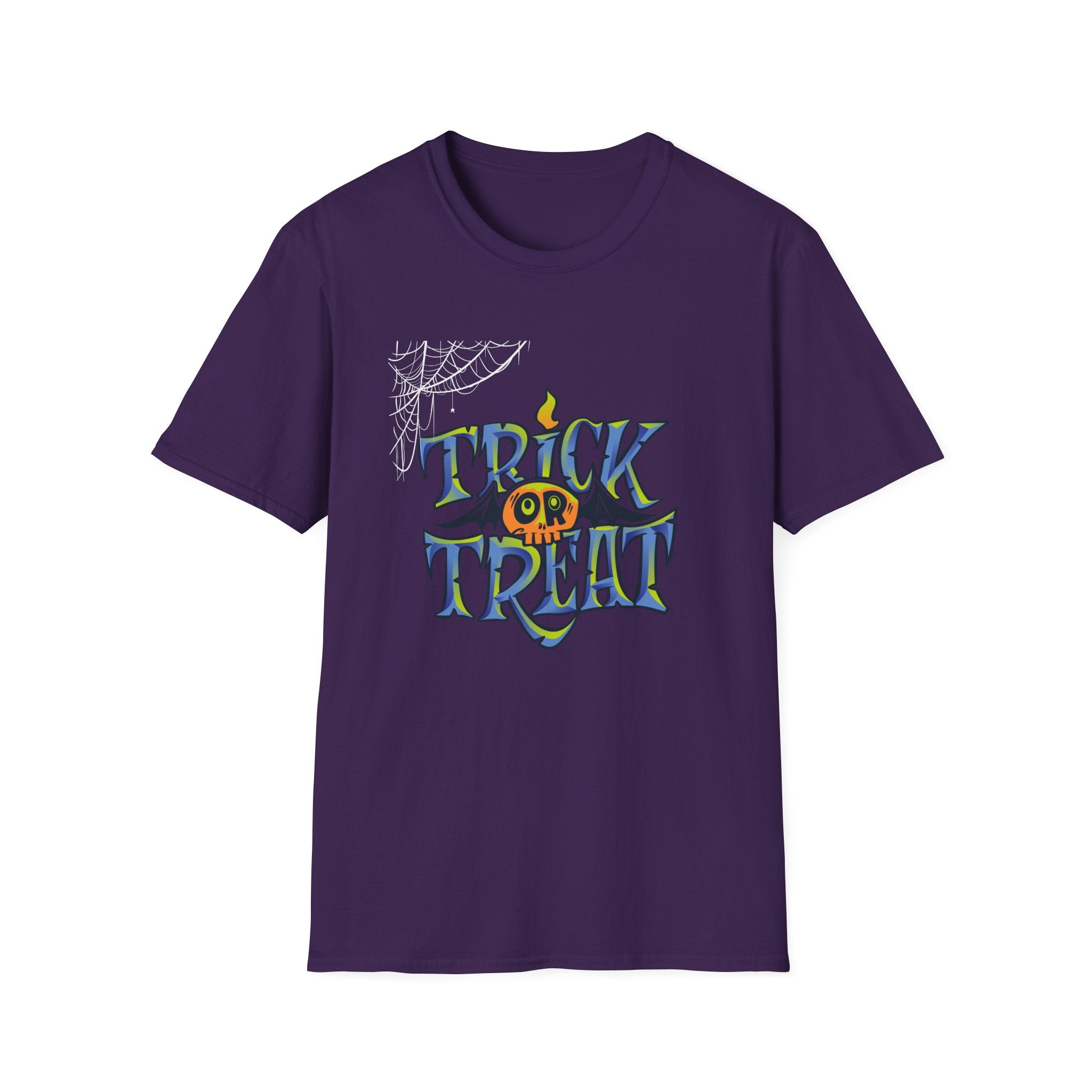 Trick or Treat Halloween Tee — Spooky Candy Pumpkin Graphic T-Shirt - | Funny Spooky Trick or Treat Pumpkin Halloween Tee