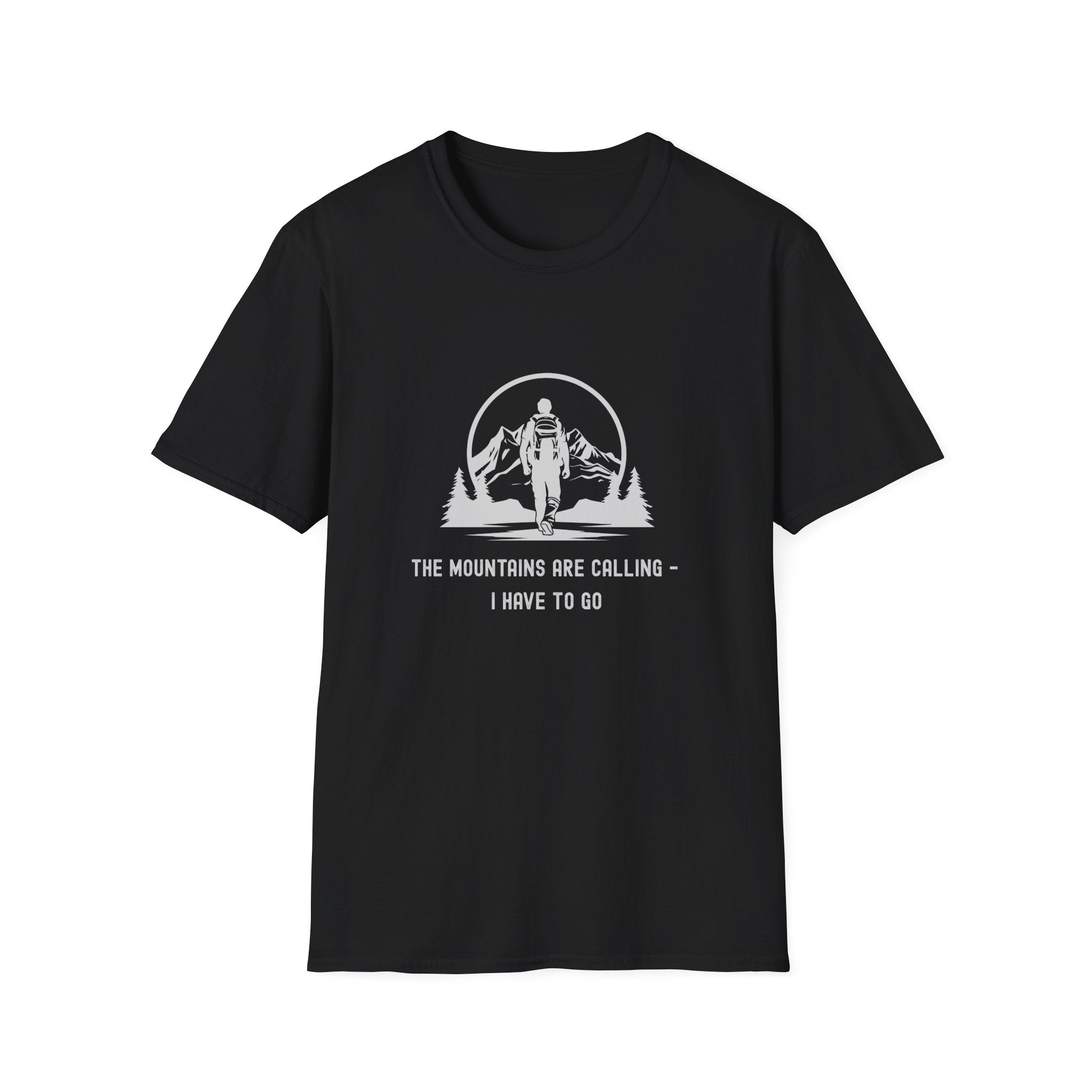 Astronaut Hiking T-Shirt — “The Mountains Are Calling” Adventure Tee