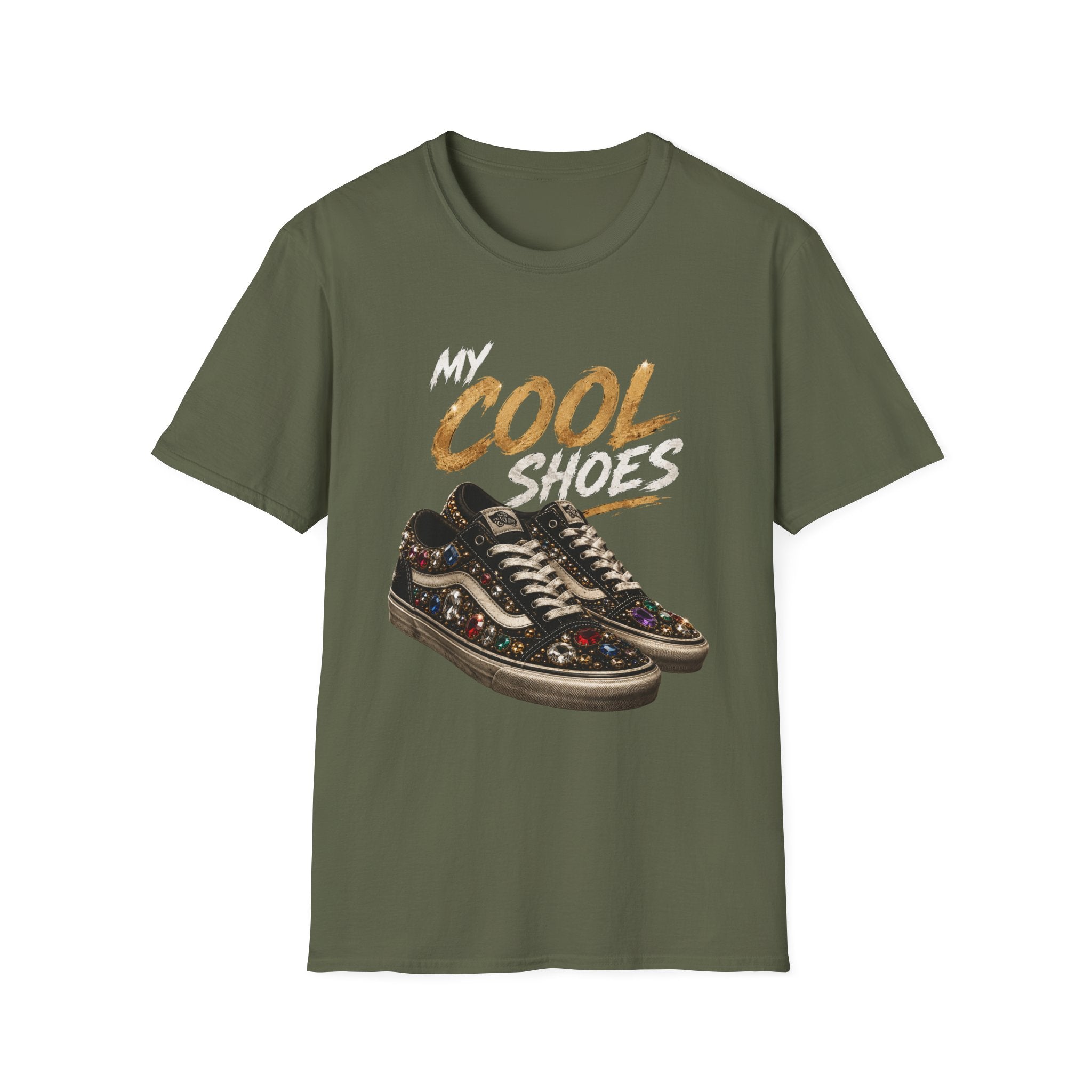 Cool Shoes T‑Shirt — "My Cool Shoes" Graphic Tee - Glam Streetwear Fashion Sneaker Quote Design