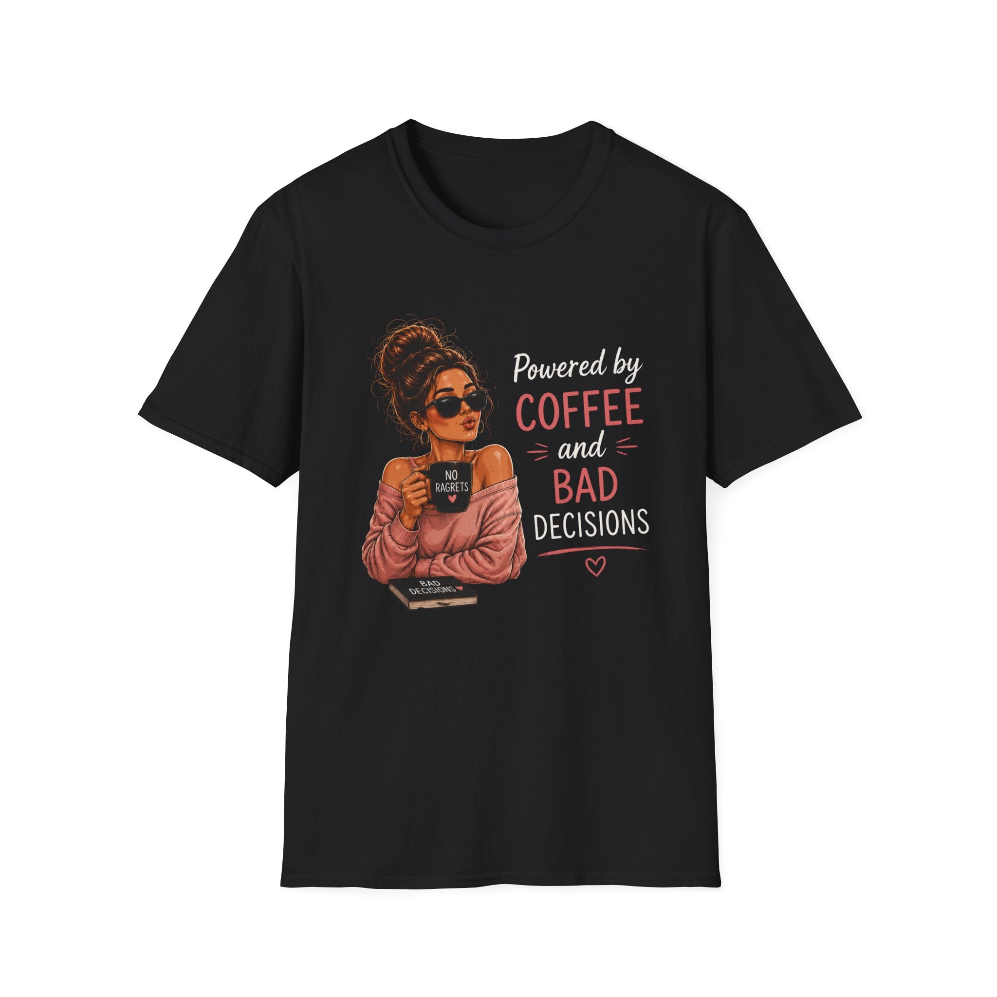 Powered by Coffee and Bad Decisions – Funny Coffee Lover Women's Design