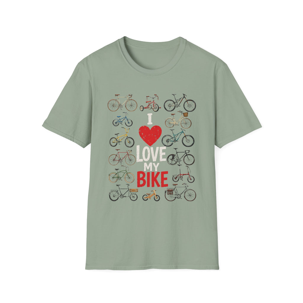 I Love My Bike Vintage Bicycle Lover Cycling Design  — Cute Bicycle Lover Graphic Tee