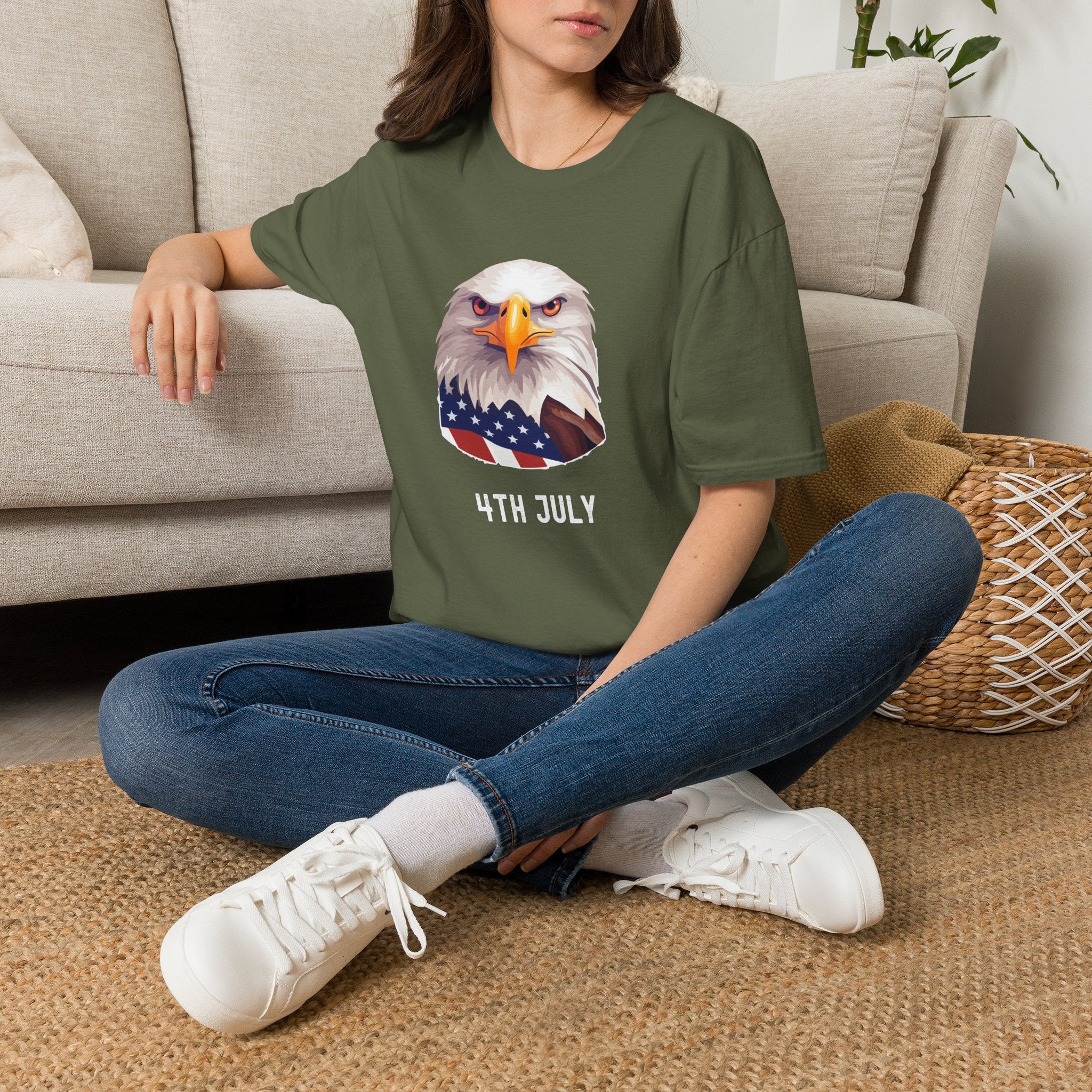Eagle Head American Flag T-Shirt — Patriotic Bald Eagle Tee