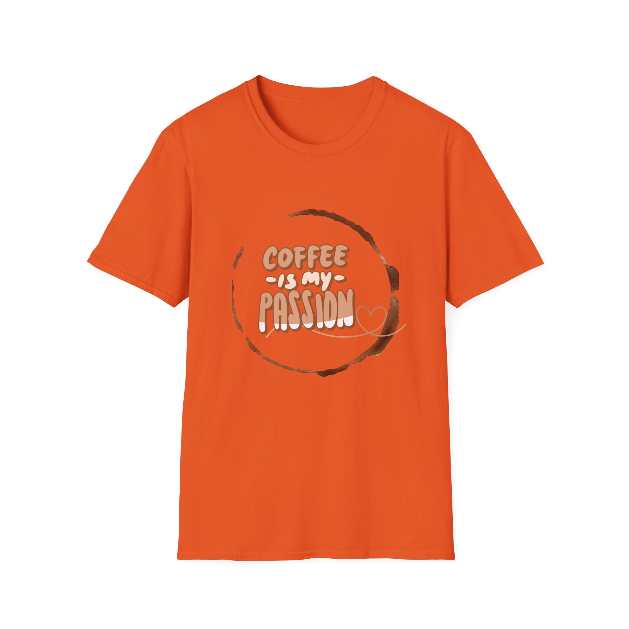 Coffee Is My Passion T-Shirt — Retro Coffee Stain Graphic Tee for Coffee Lovers