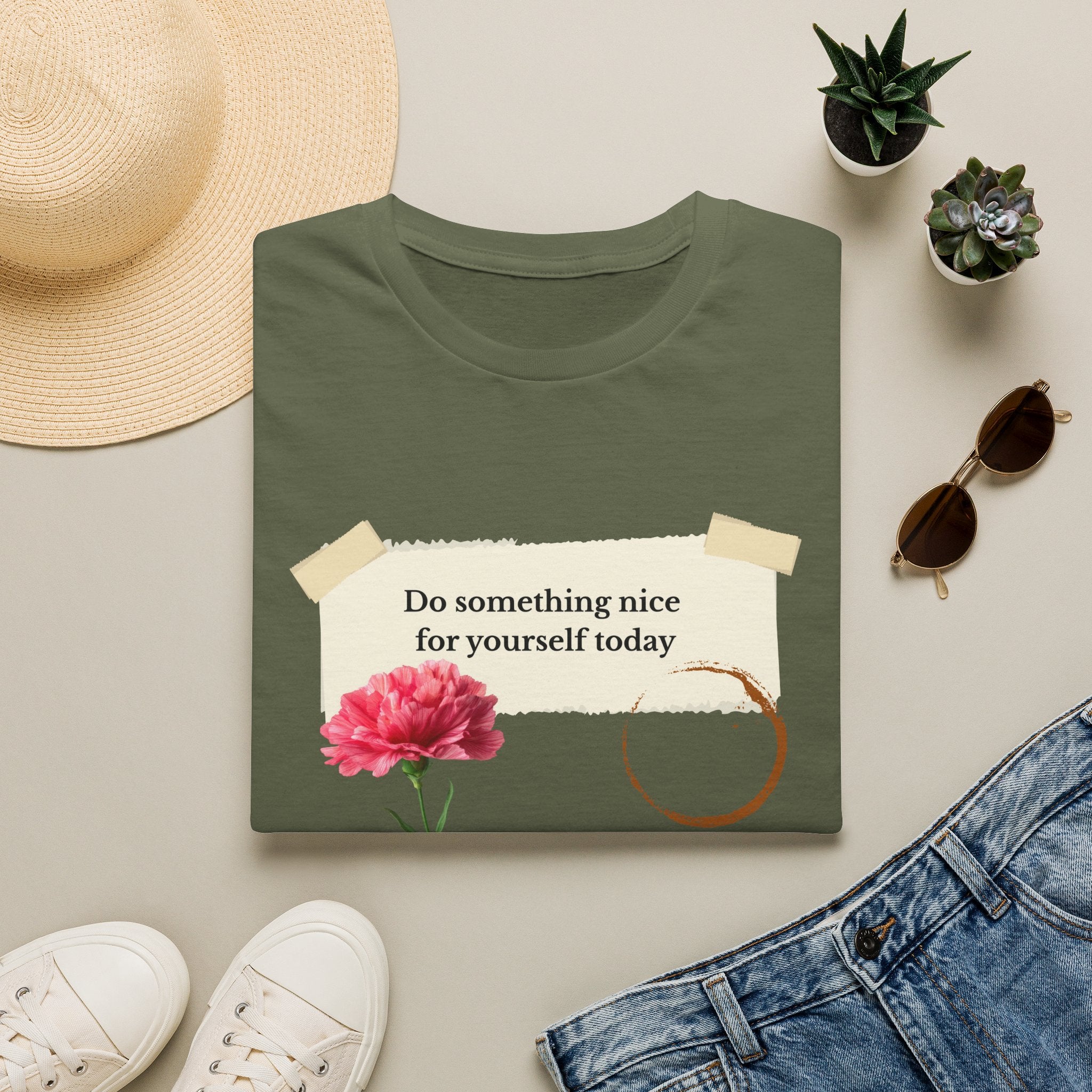 Do Something Nice For Yourself Today T-Shirt — Self Care Floral Graphic Tee