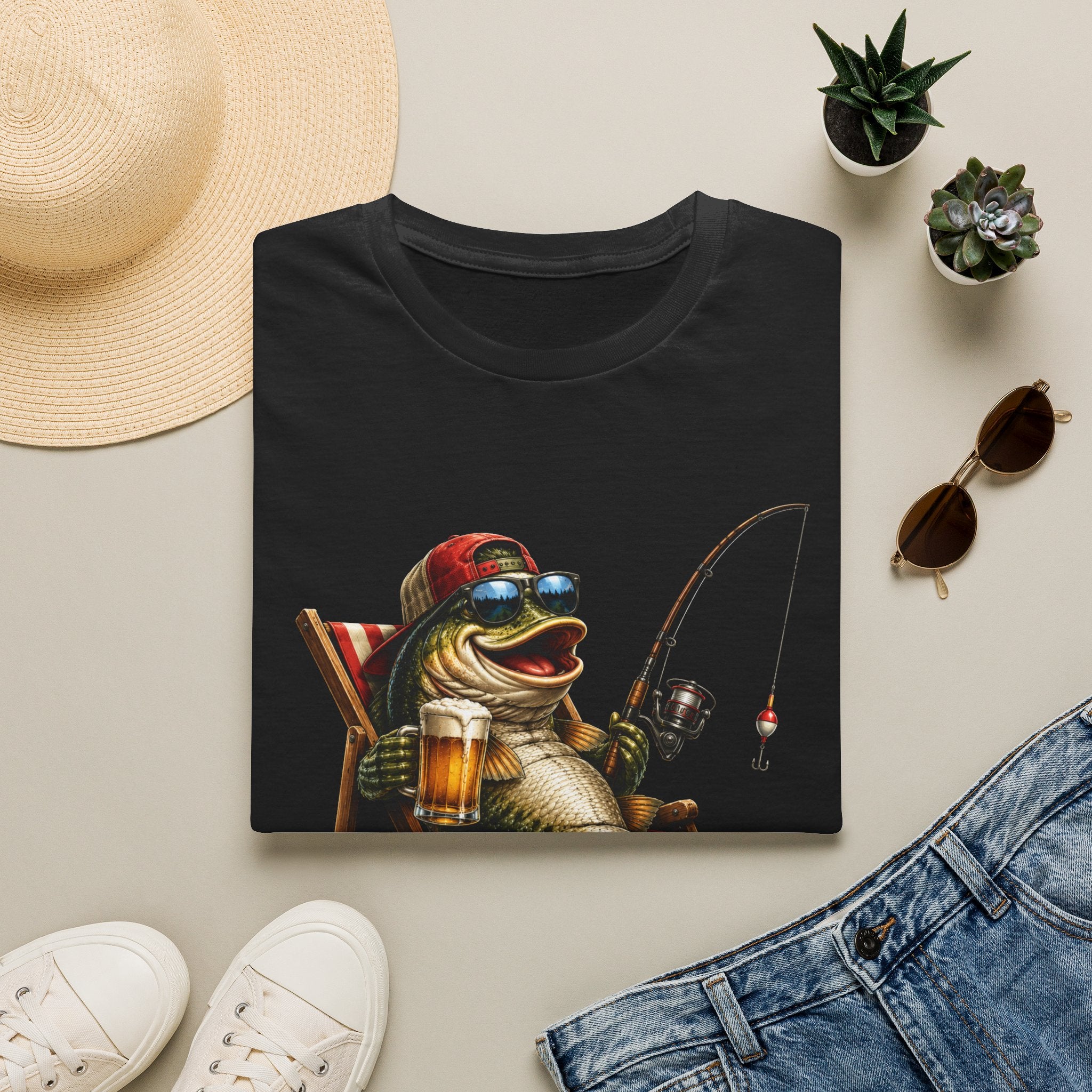 Fishing Frog T‑Shirt — "Plans for the Weekend?" Relaxed Weekend Fishing Tee