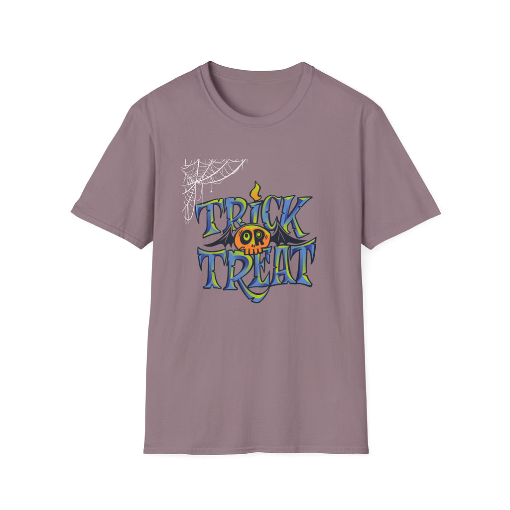 Trick or Treat Halloween Tee — Spooky Candy Pumpkin Graphic T-Shirt - | Funny Spooky Trick or Treat Pumpkin Halloween Tee