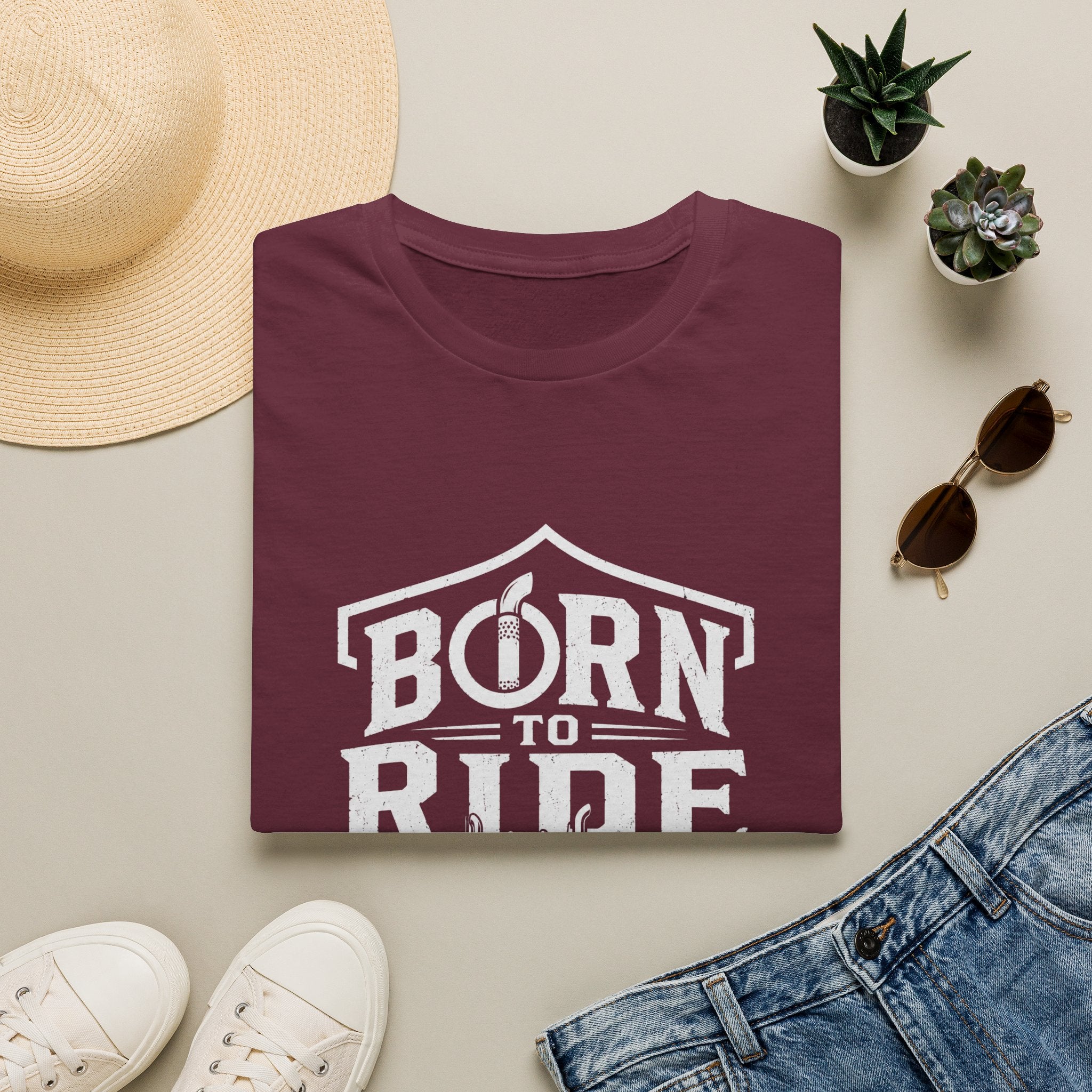 Born to Ride Trucker T-Shirt — Vintage Semi Truck Graphic Tee