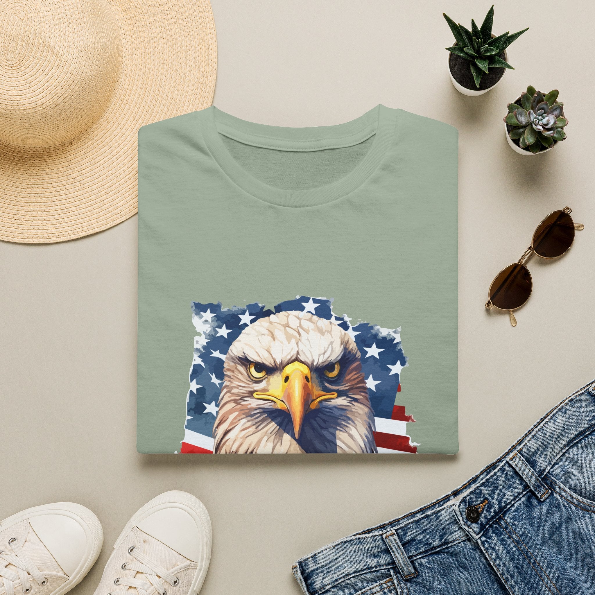 American Eagle T-Shirt – Patriotic 4th of July Flag Tee