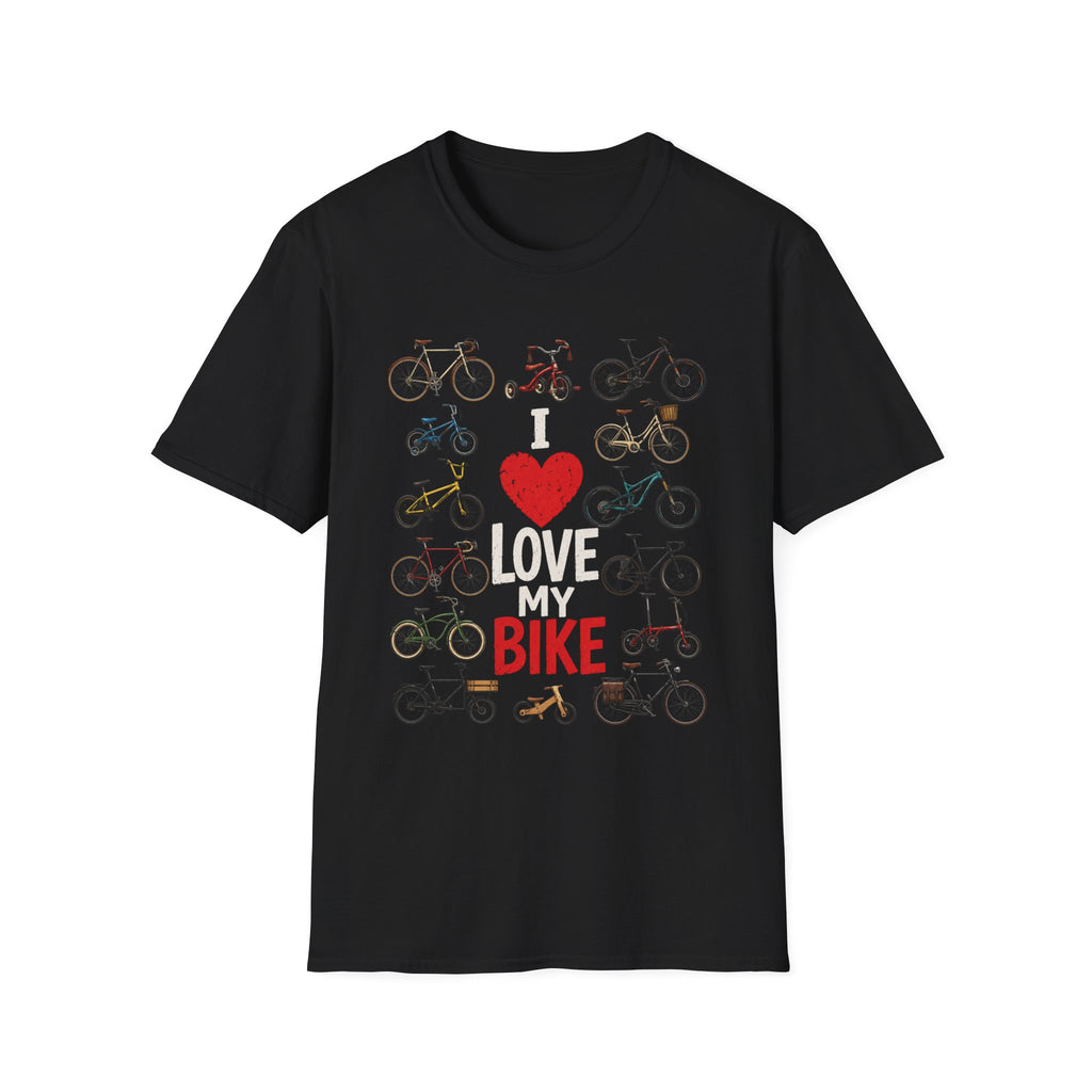 I Love My Bike Vintage Bicycle Lover Cycling Design  — Cute Bicycle Lover Graphic Tee