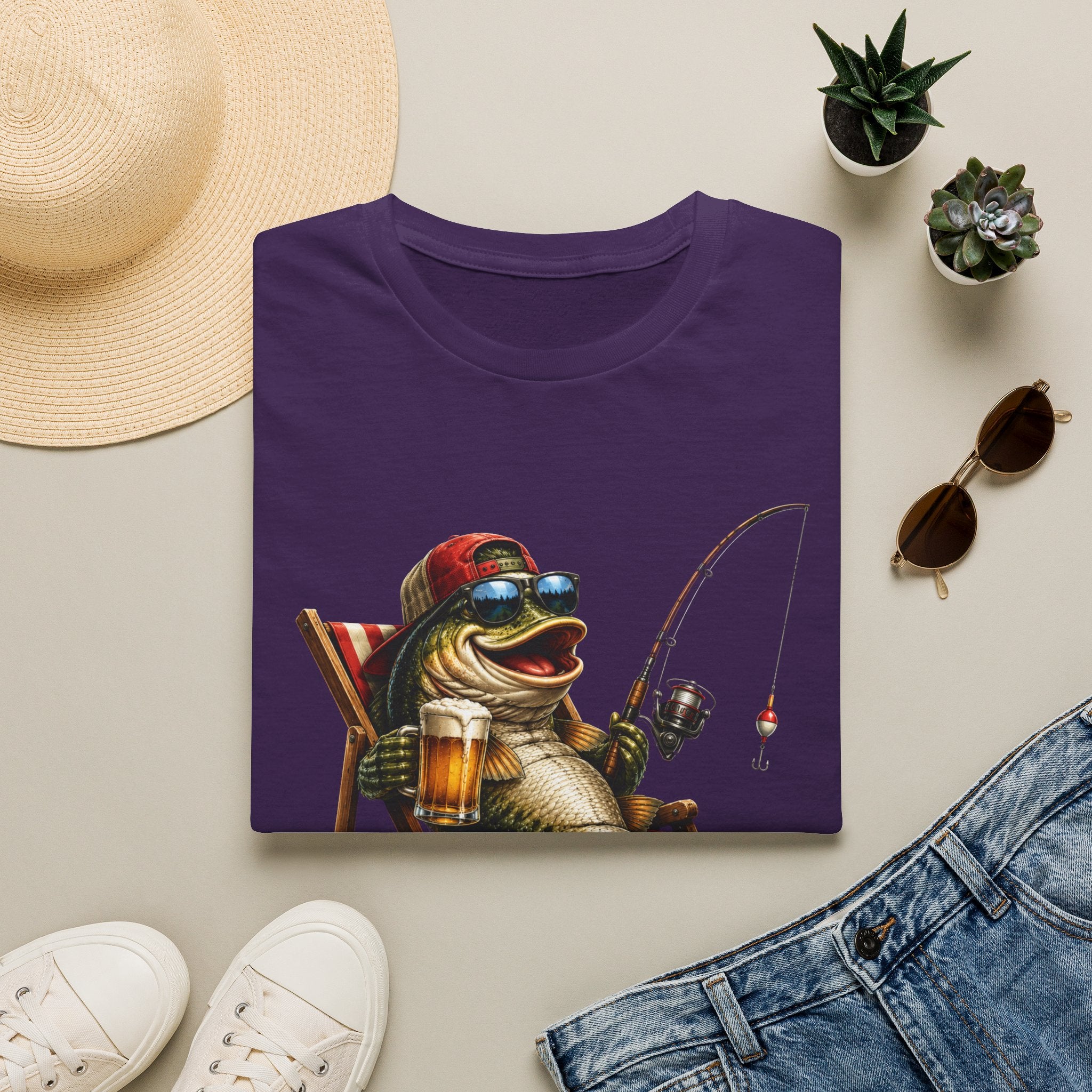 Fishing Frog T‑Shirt — "Plans for the Weekend?" Relaxed Weekend Fishing Tee