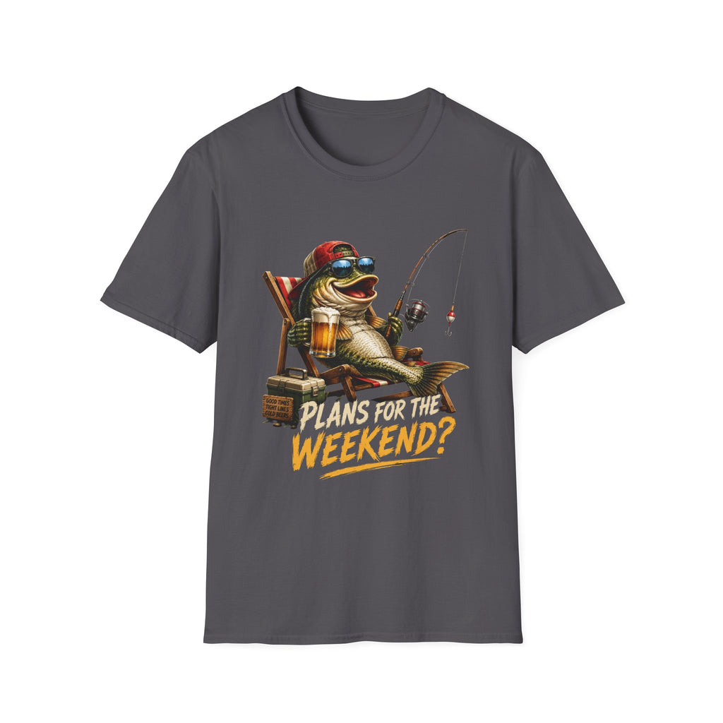 Fishing Frog T‑Shirt — "Plans for the Weekend?" Relaxed Weekend Fishing Tee