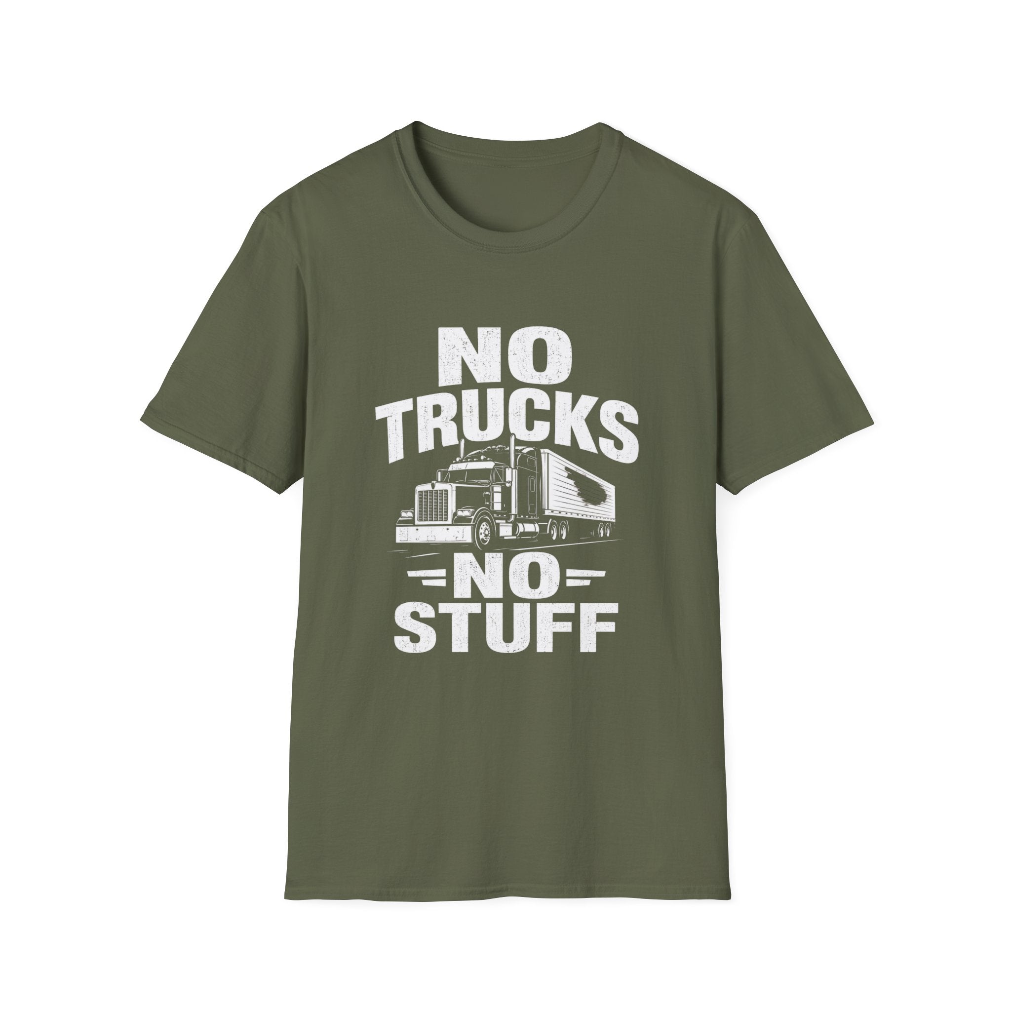 No Trucks No Stuff T-Shirt — Funny Truck Graphic Tee for Anti-Truck Fans