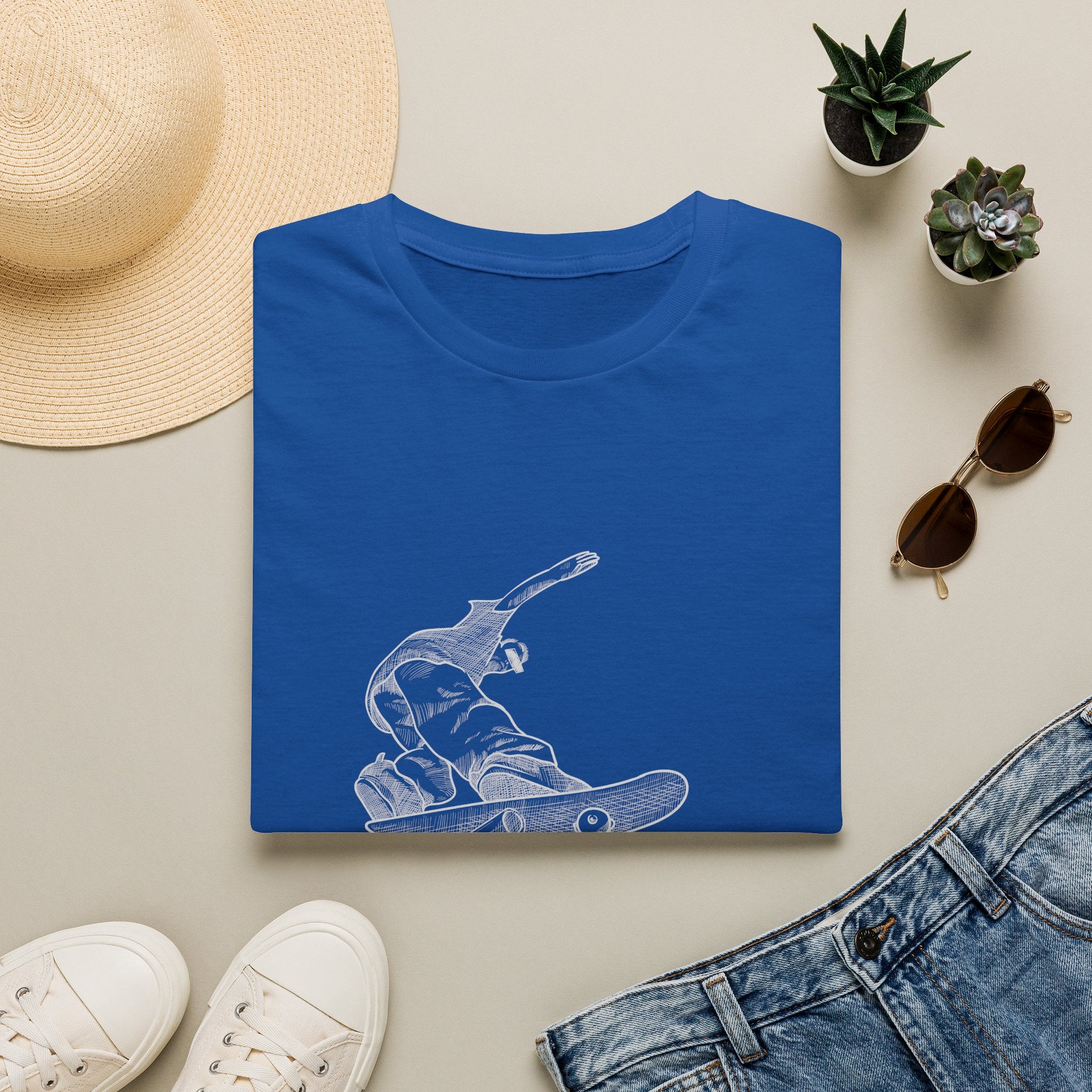 Skateboarder Graphic T-Shirt — "Born to Skate" Retro Skate Tee