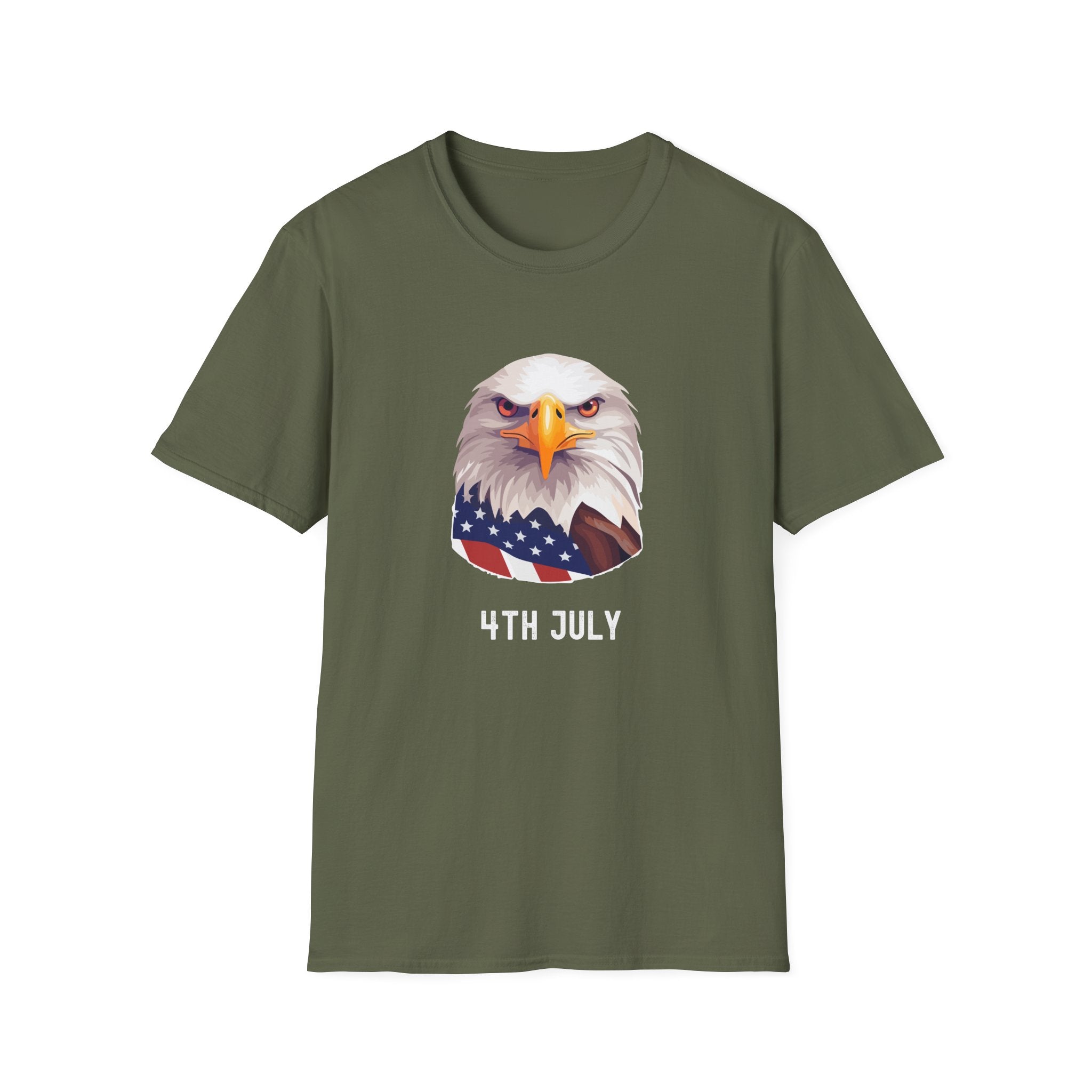 Eagle Head American Flag T-Shirt — Patriotic Bald Eagle Tee