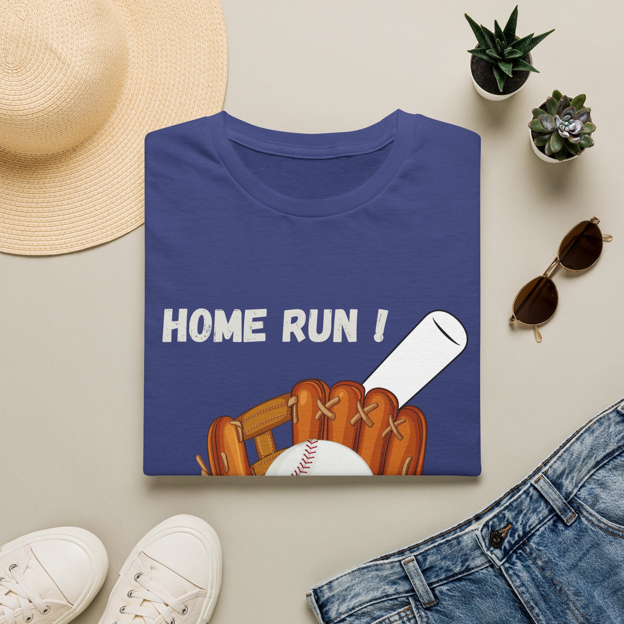 Baseball Home Run T-Shirt — Glove, Ball & Bat Graphic Tee - Bat Ball and Glove Sports Graphic