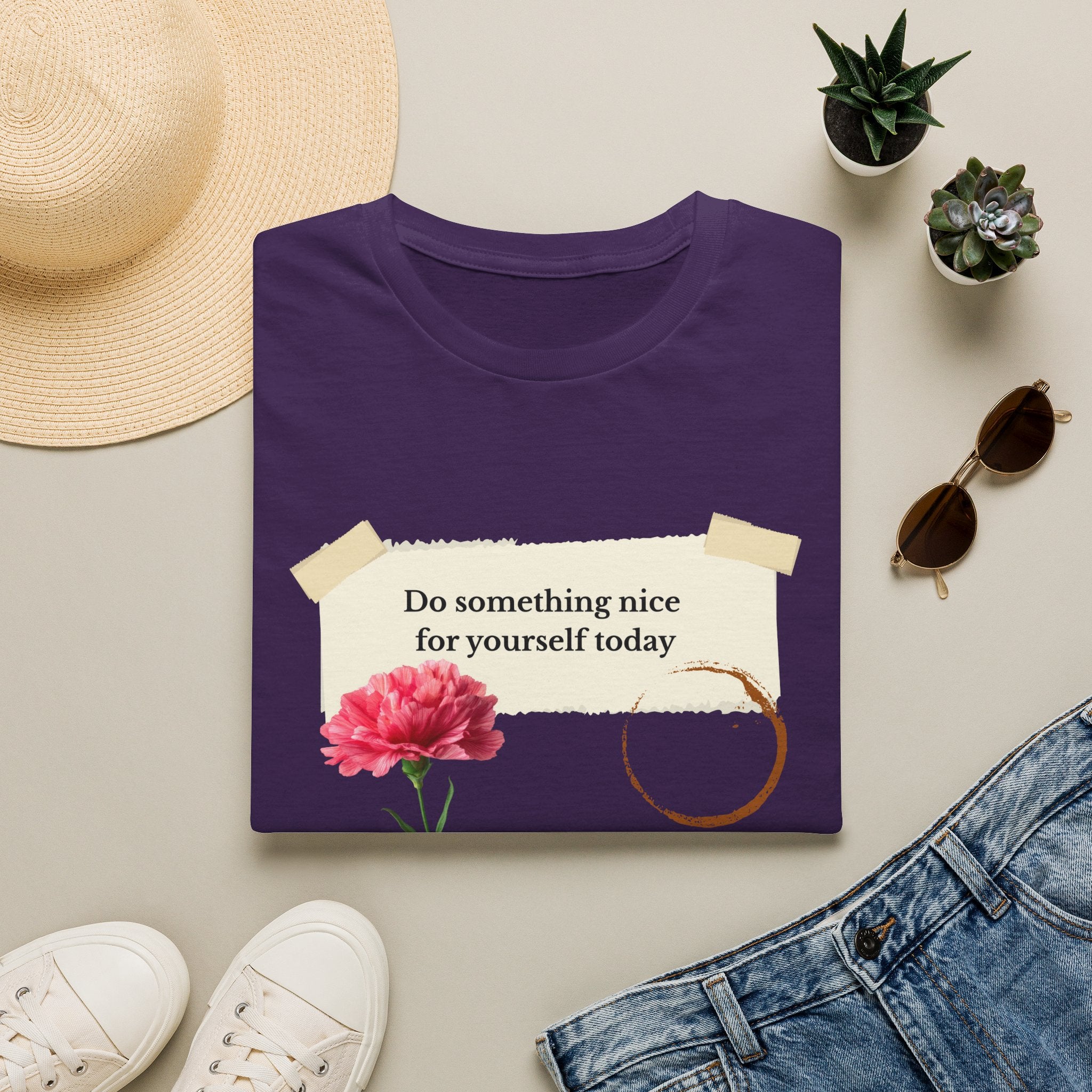 Do Something Nice For Yourself Today T-Shirt — Self Care Floral Graphic Tee