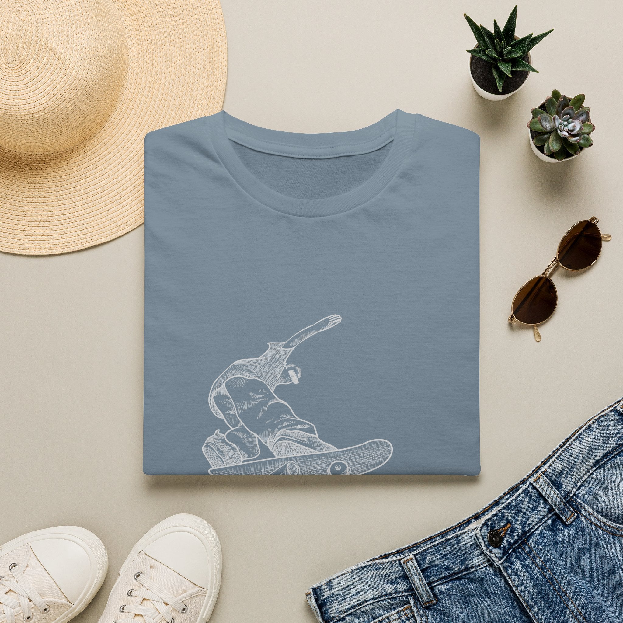 Skateboarder Graphic T-Shirt — "Born to Skate" Retro Skate Tee