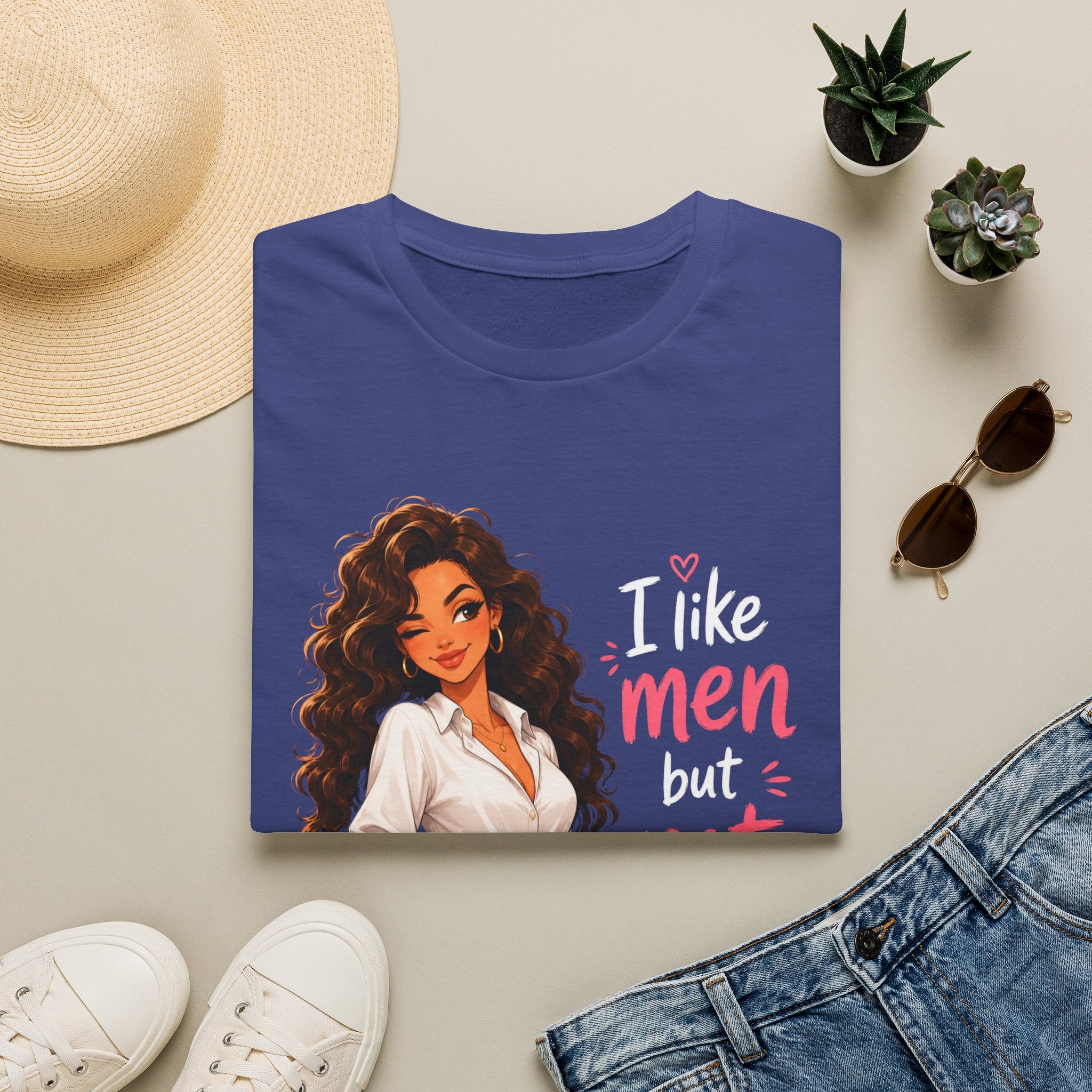 T-Shirt — "I Like Men But Not Forever" Flirty Feminine Graphic Tee
