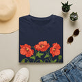 Poppy Floral T-Shirt — Red Poppies Garden Tee - Vintage Wildflower Floral Design
