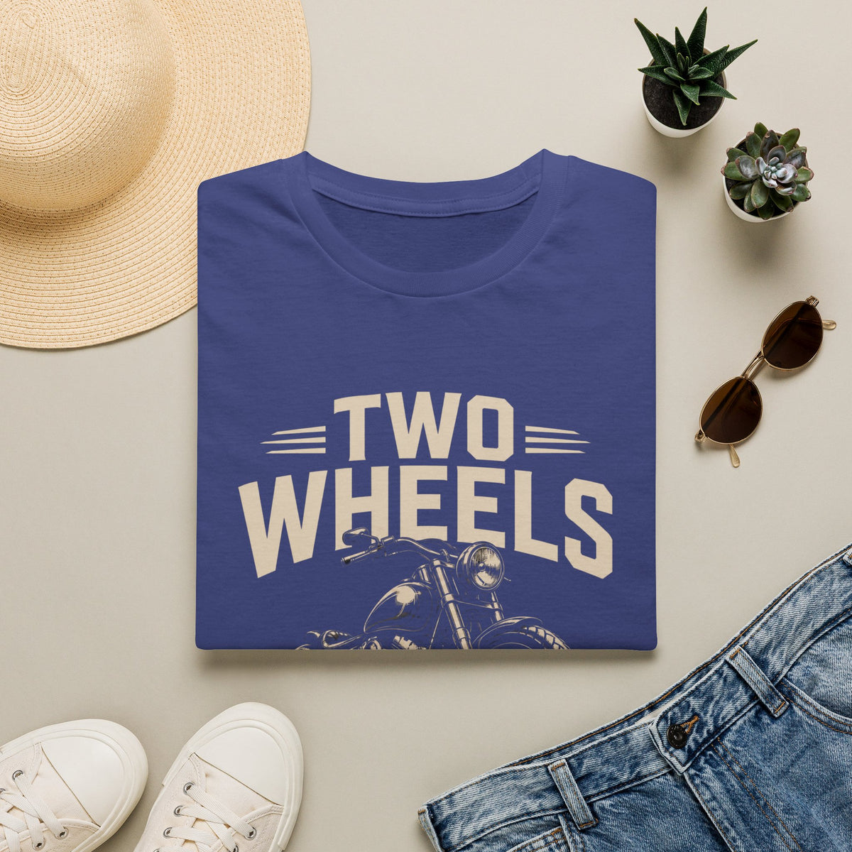 Two Wheels Move the Soul Motorcycle T-Shirt – Vintage Motorcycle Freedom Rider Design